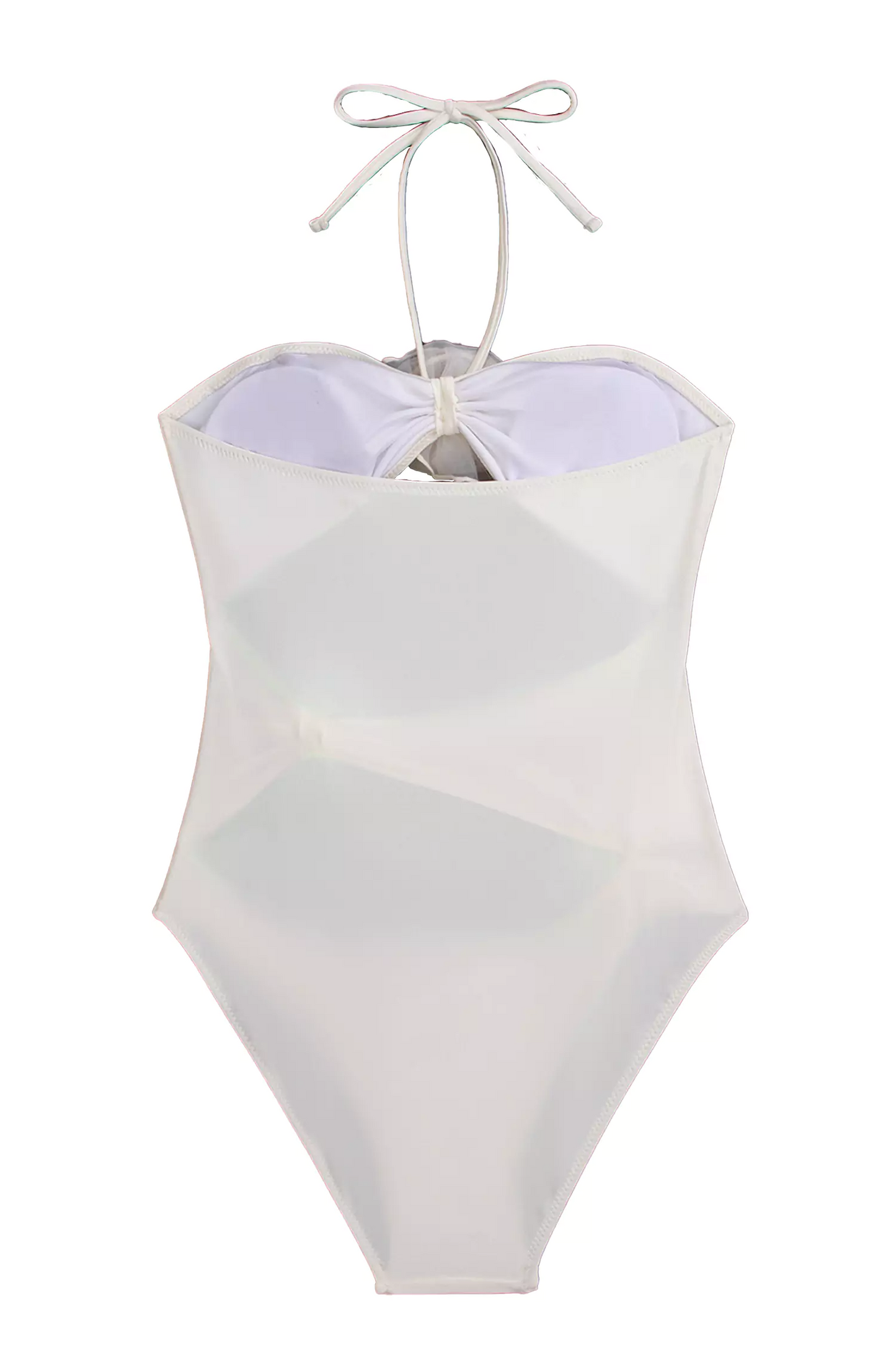 Haylee White Roses Halter Swimwear