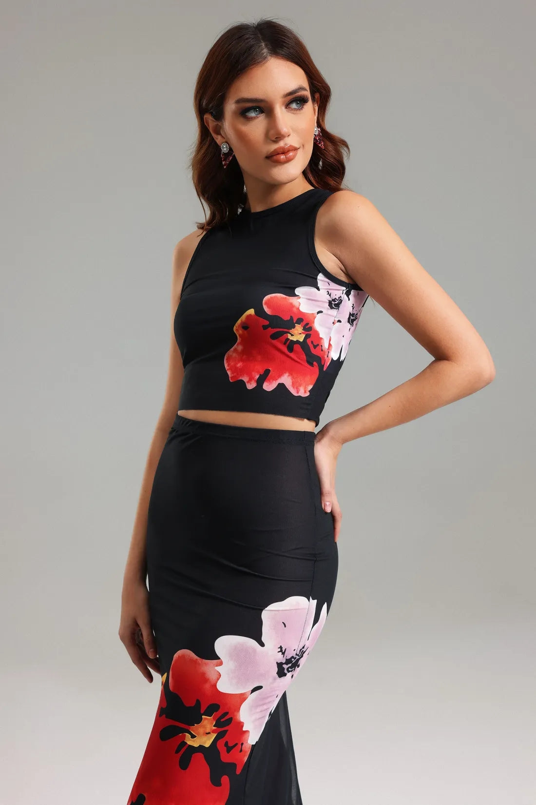 Gemma Sleeveless Printed Set