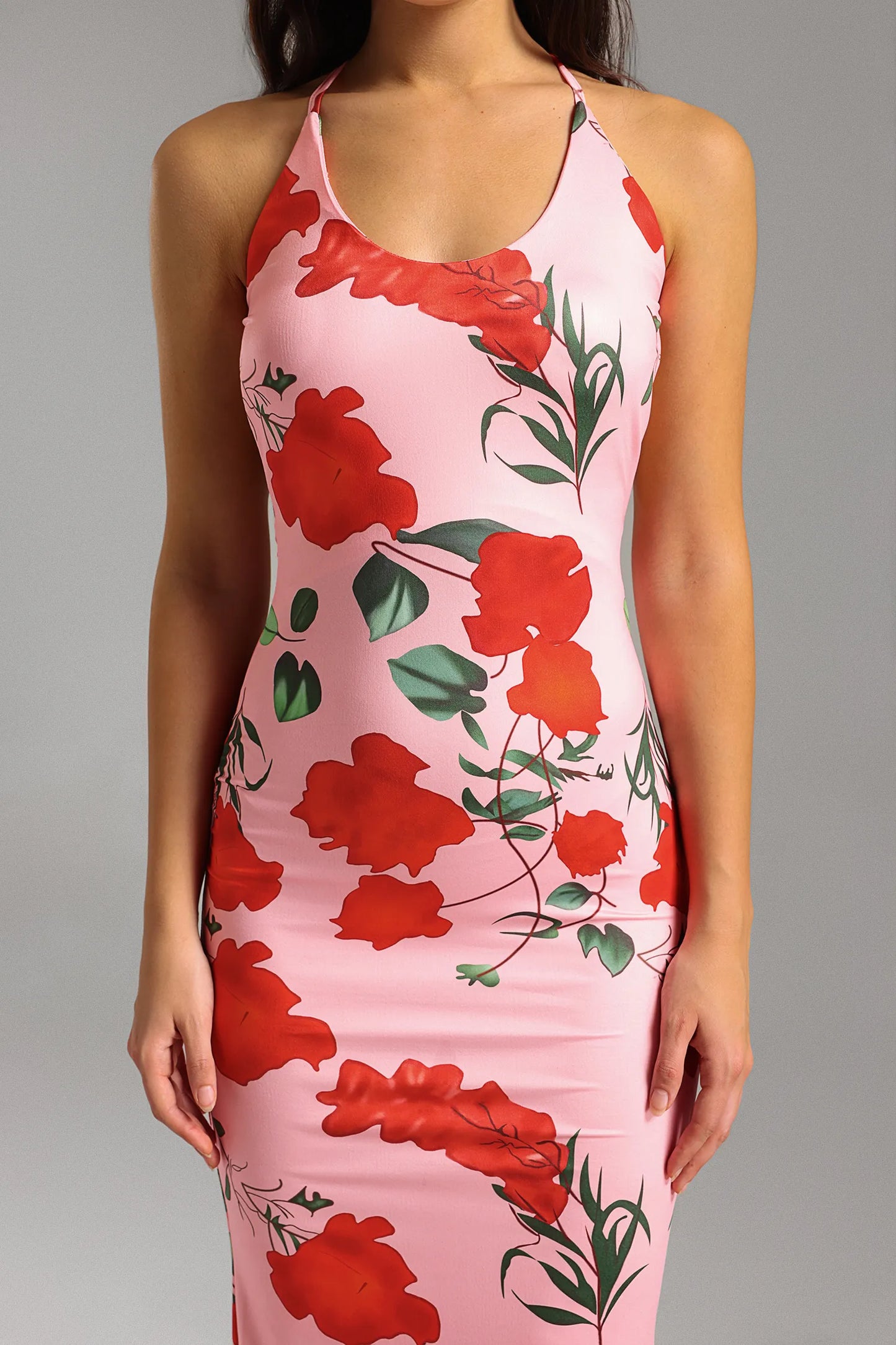 Waga Halter Printed Dress - Pink