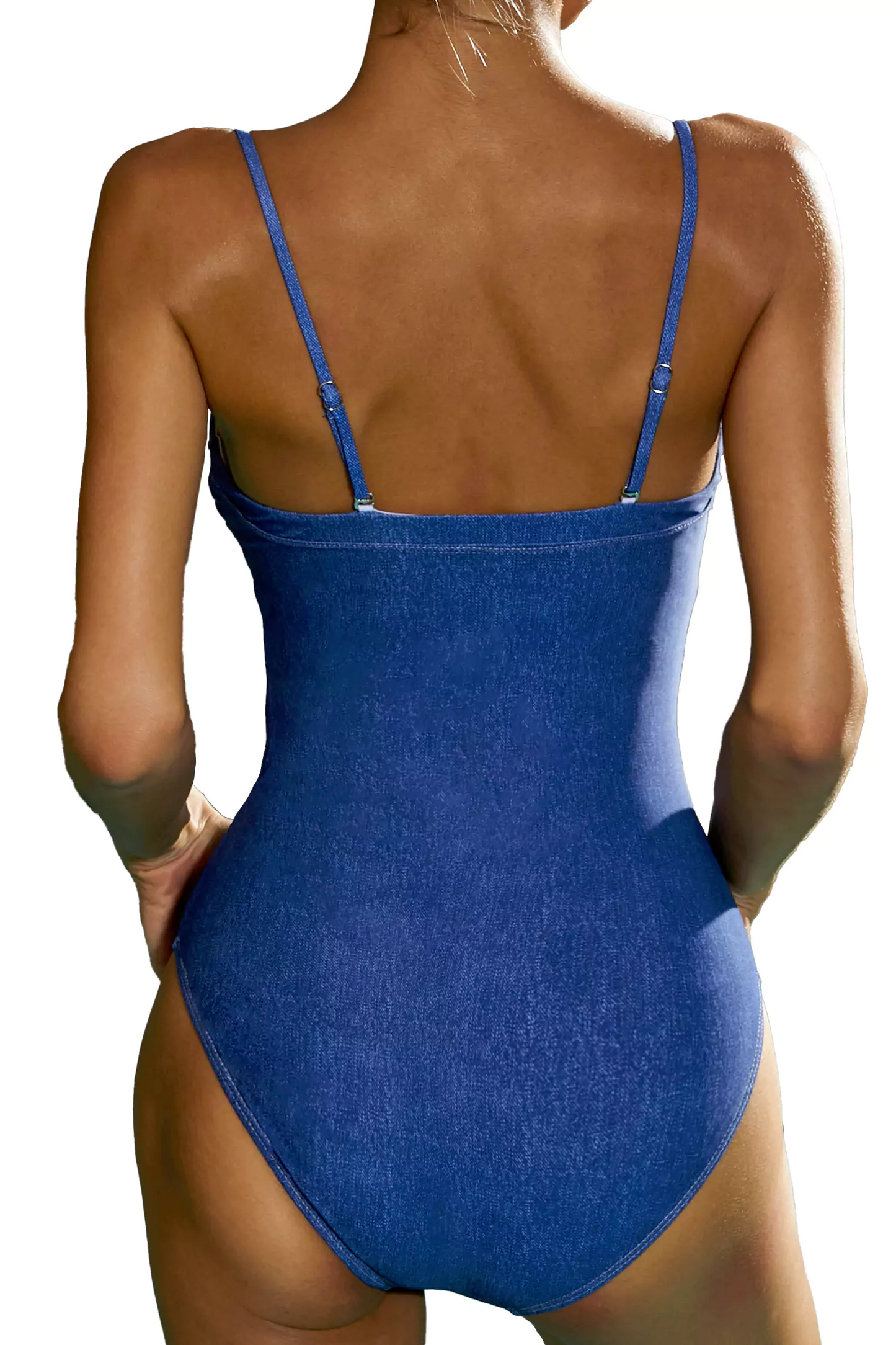 Kamilah Blue Cowboy Style Swimwear