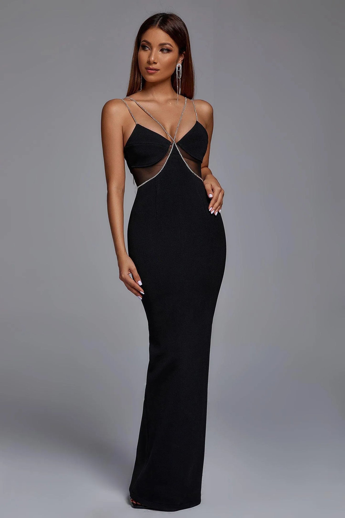 Sagia Diamond Maxi Bandage Dress