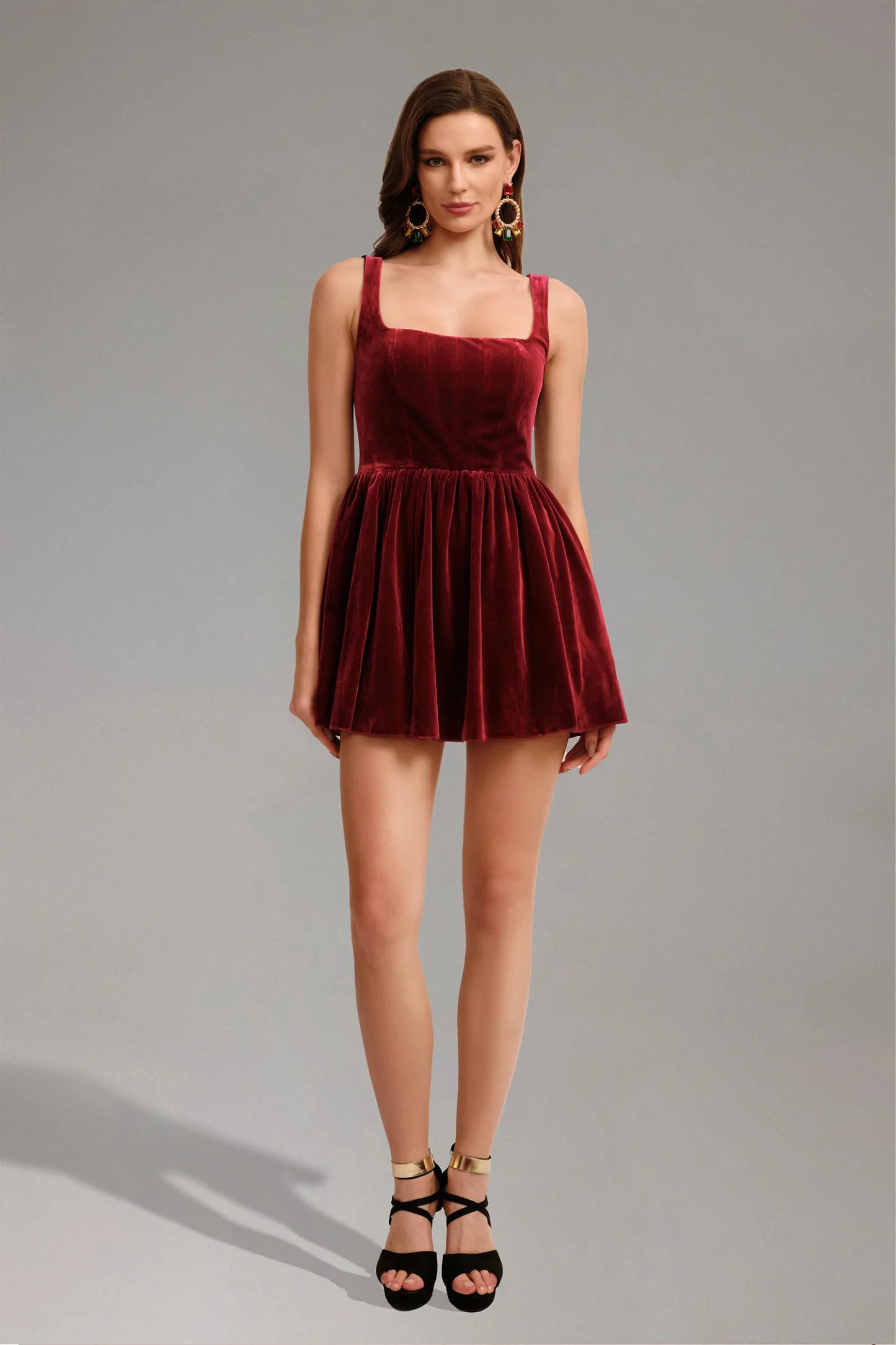 Kawayi Sleeveless Velvet Mini Dress