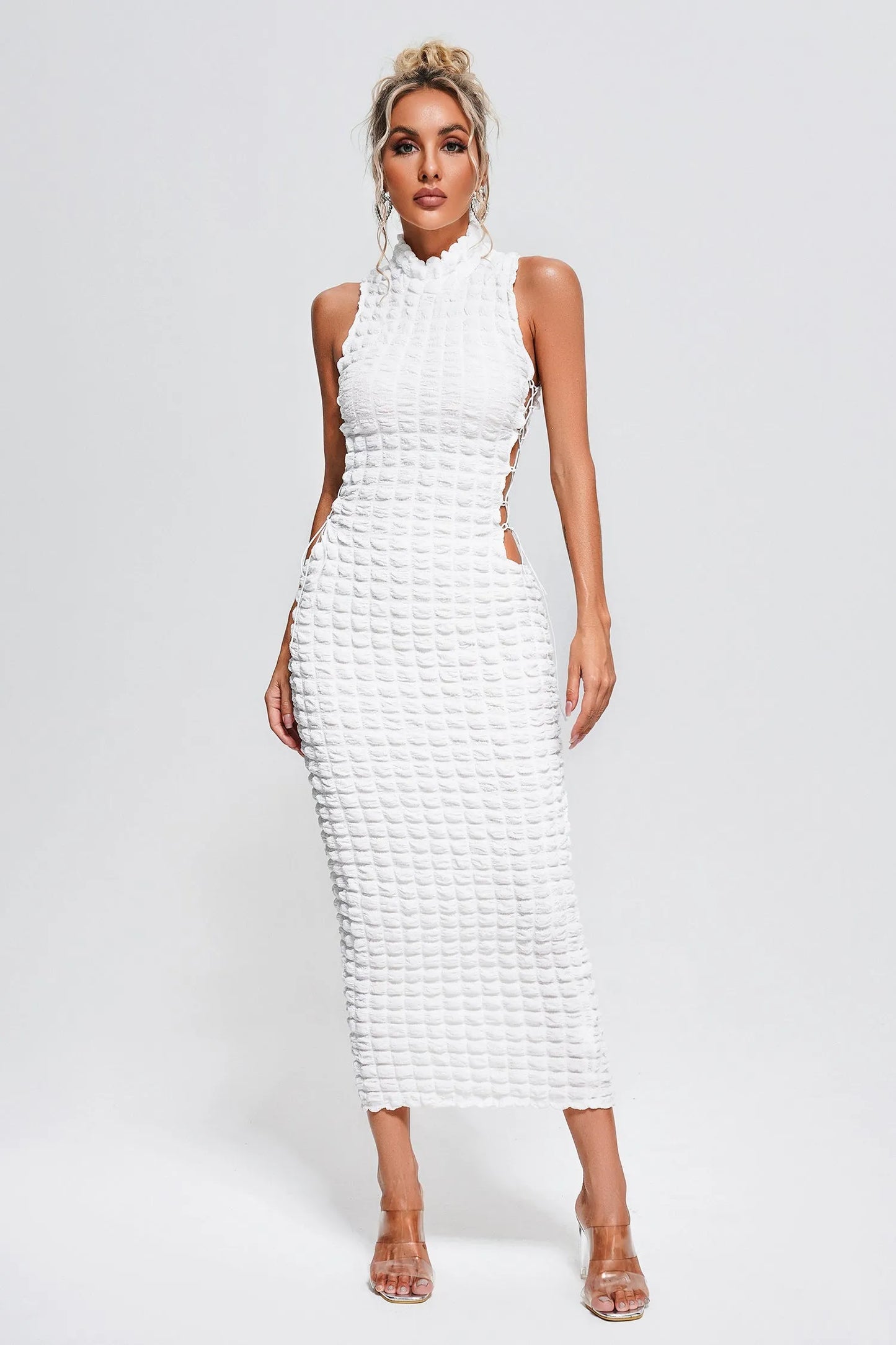 Elliott Lace Up Midi Dress