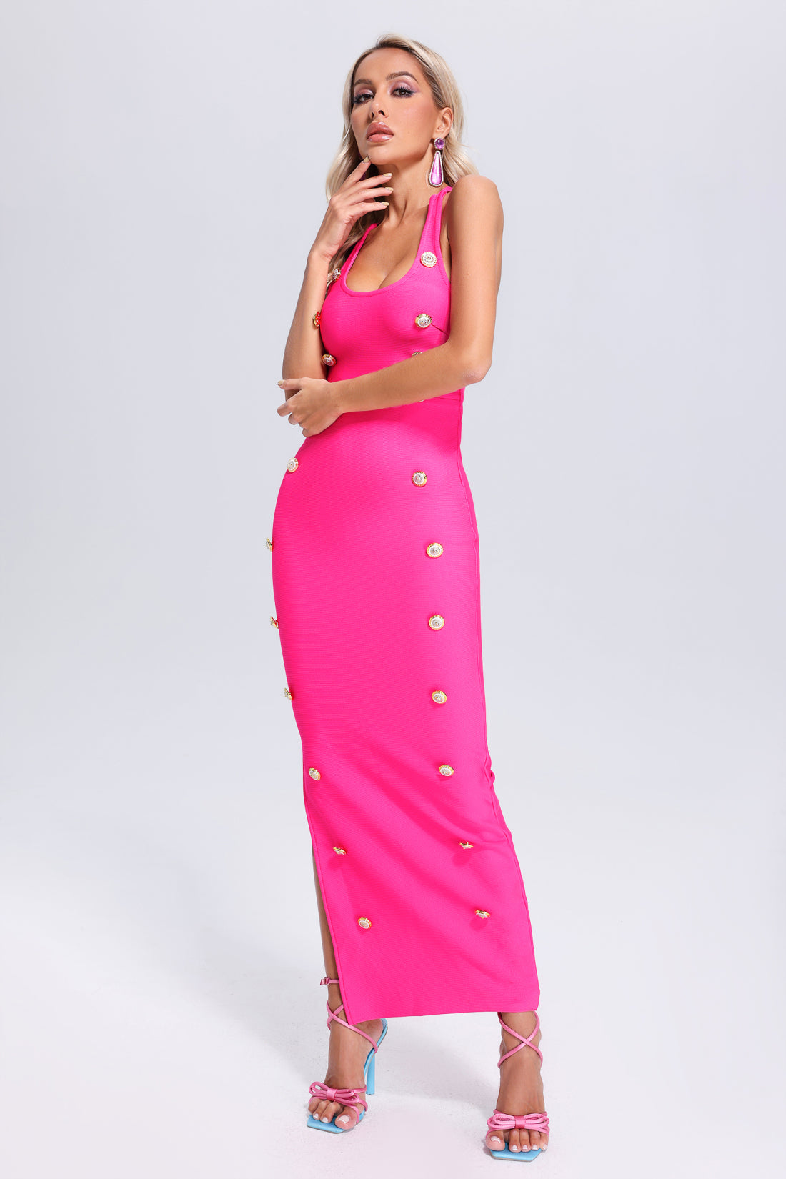 Giacinta Halter Bandage Maxi Dress