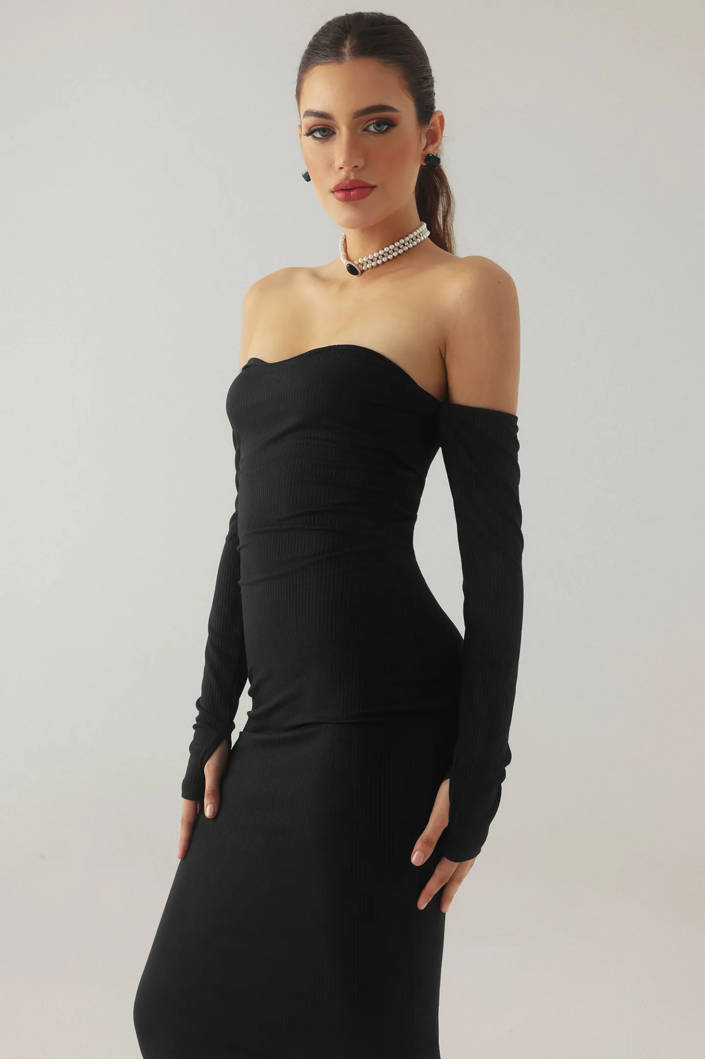 Ona Tube Knitted Midi Dress