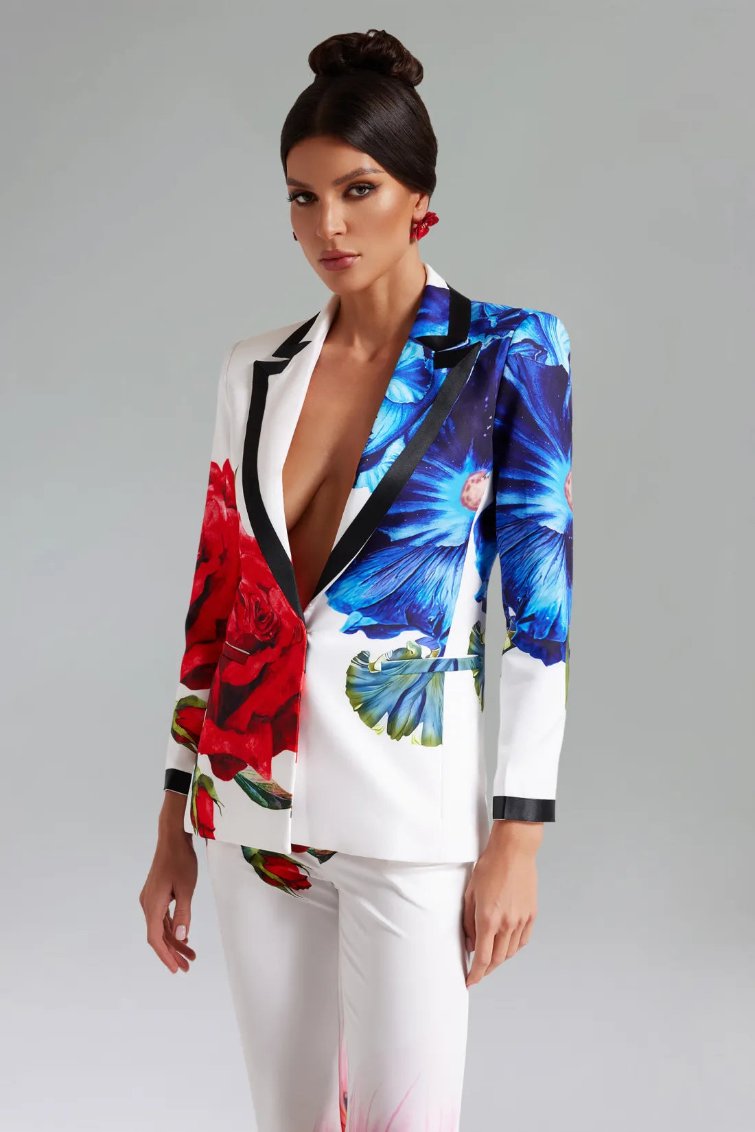 Guga Floral Printed Blazer Set - Floral