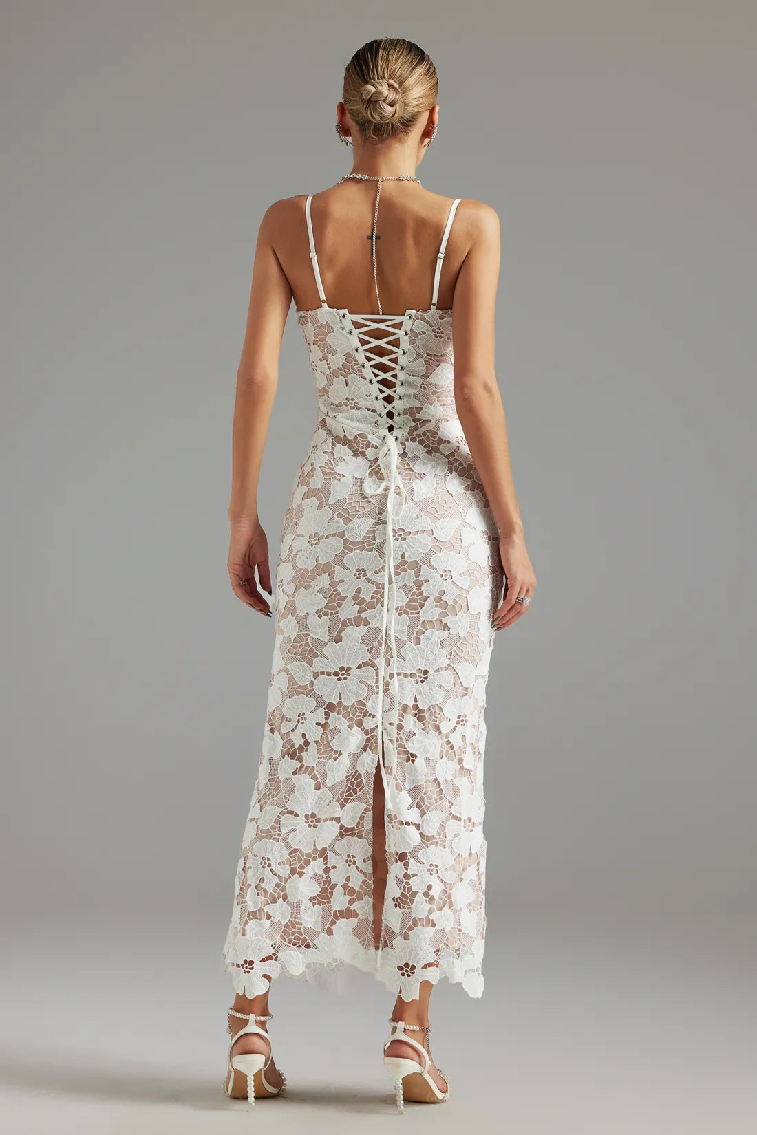 Sada Lace Hollow Maxi Dress