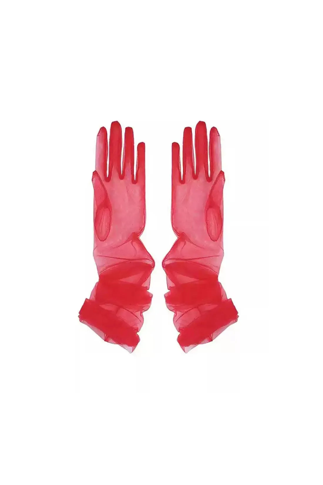 Okani Red Mesh Lace Gloves