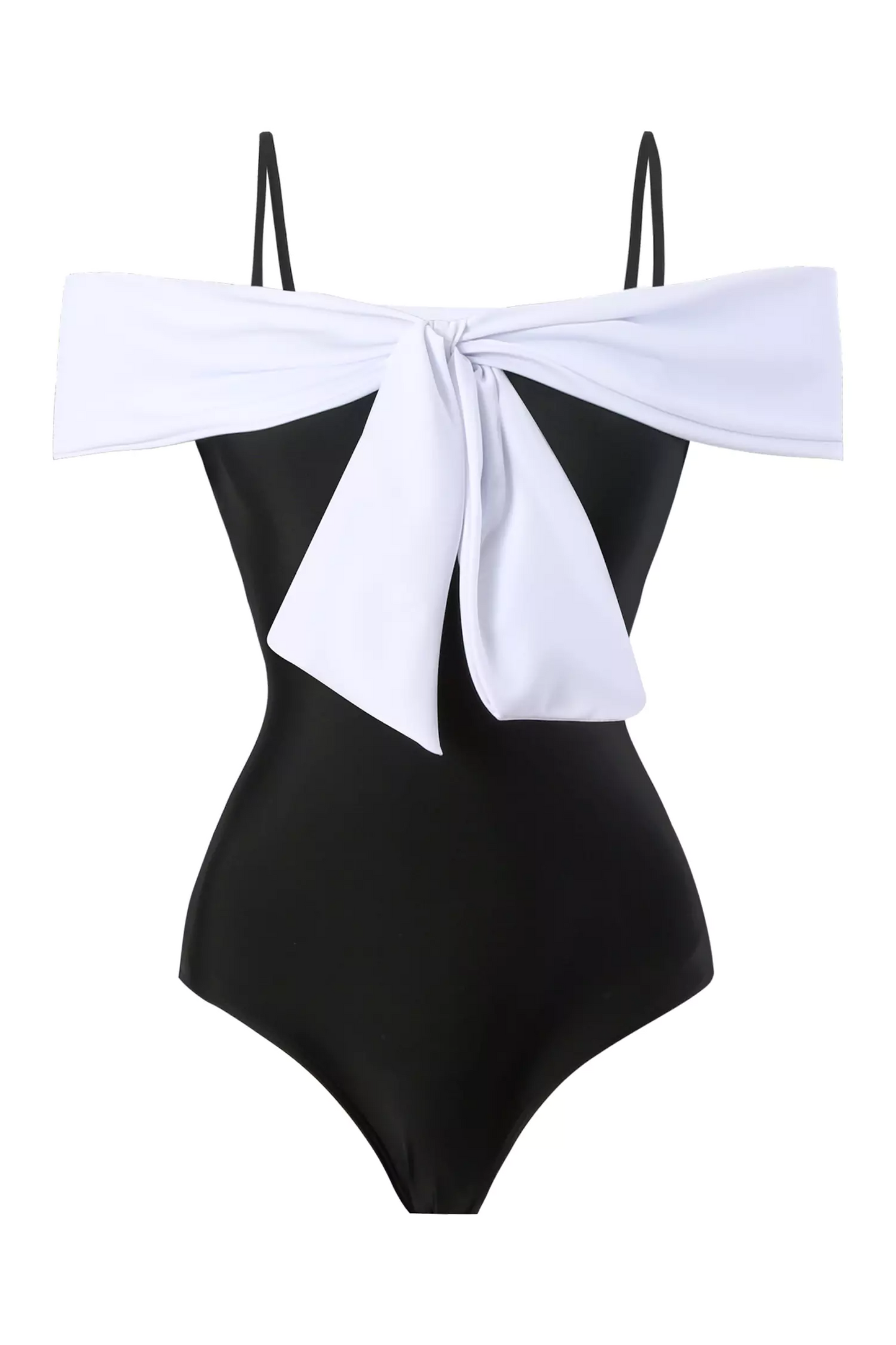 Sandra Black Bow Tie One Piece Swimwear