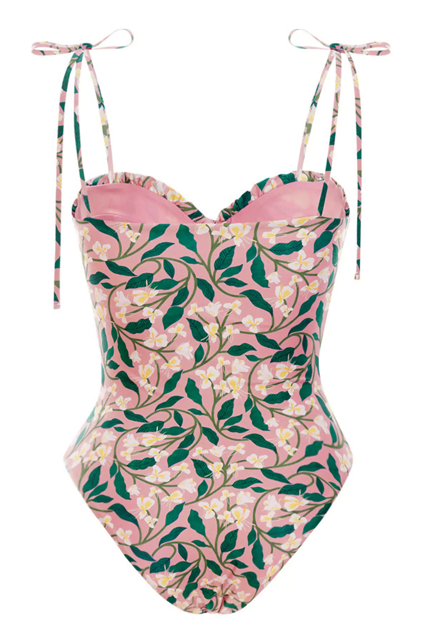 Volen Pink Flower Printed Swimwear