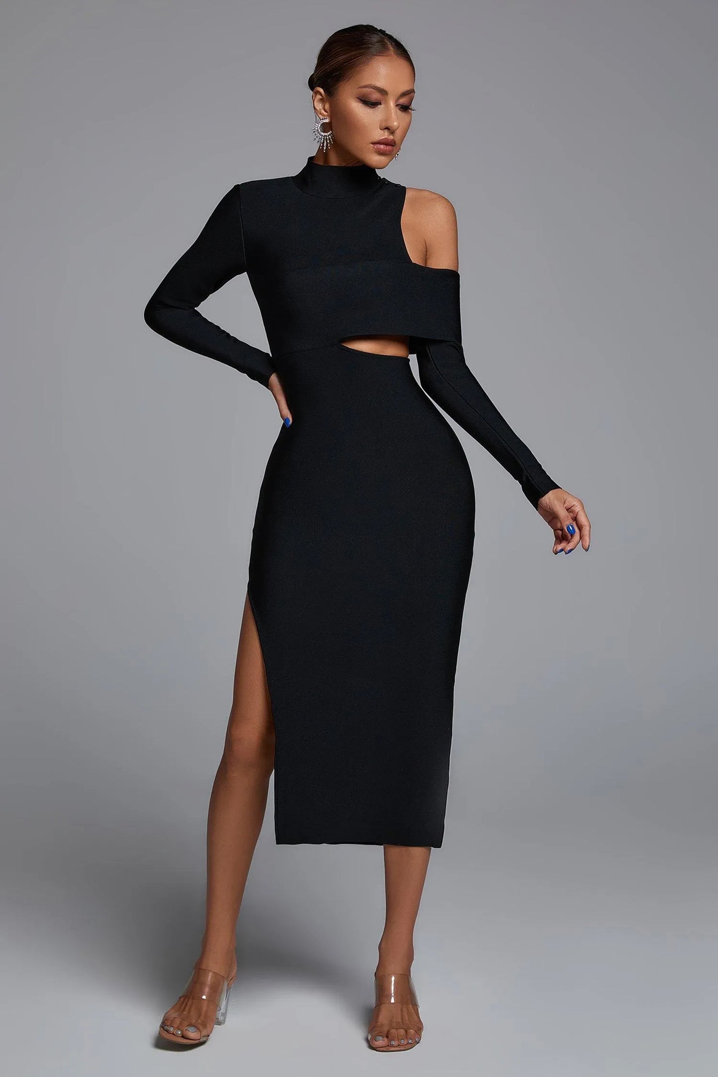 Zalca Cutout Maxi Bandage Dress