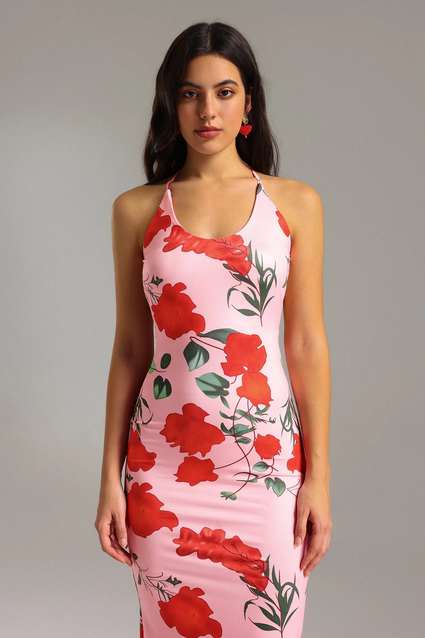 Waga Halter Printed Dress - Pink