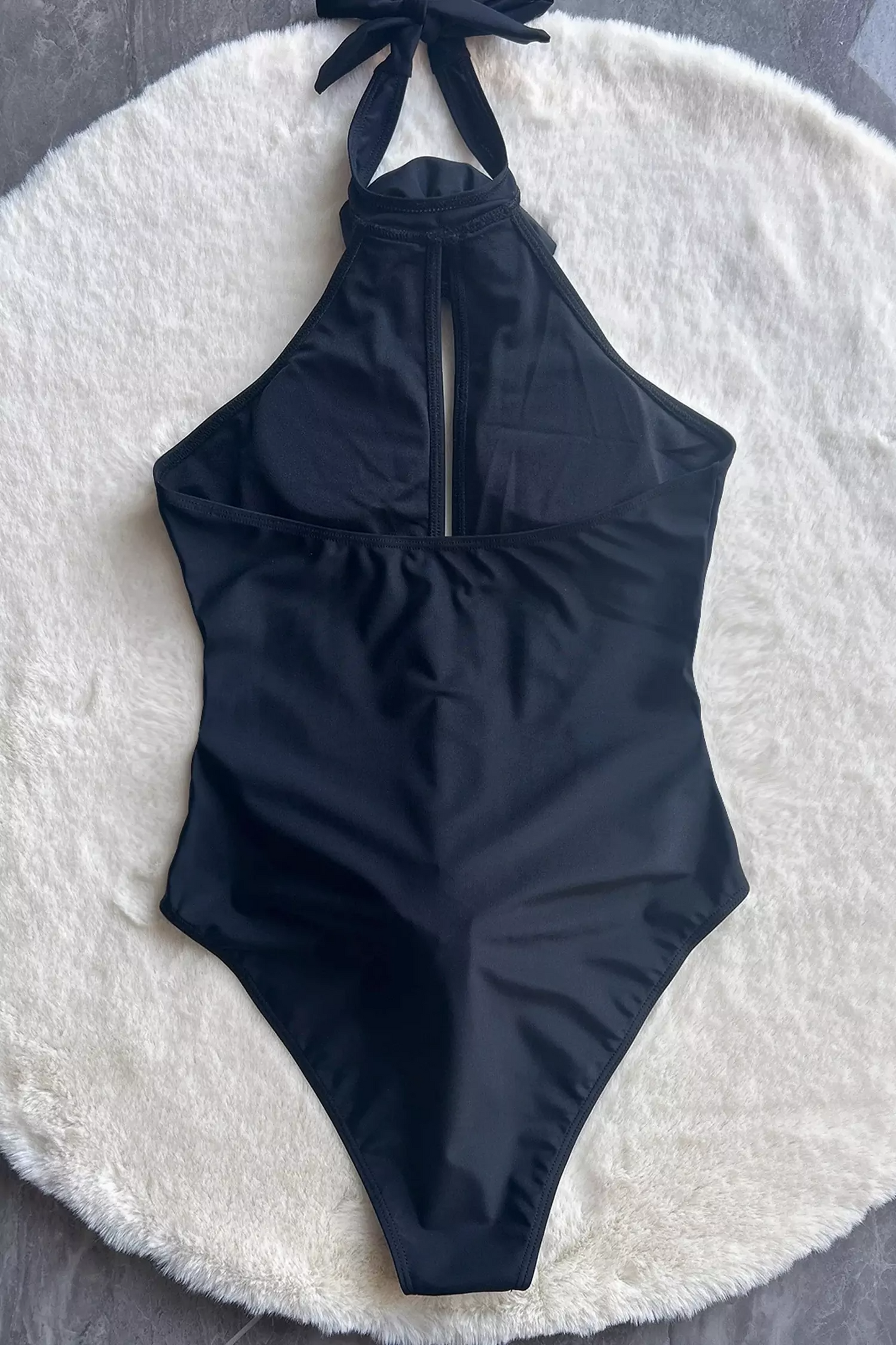 Finaru Black Halter One Piece Swimwear