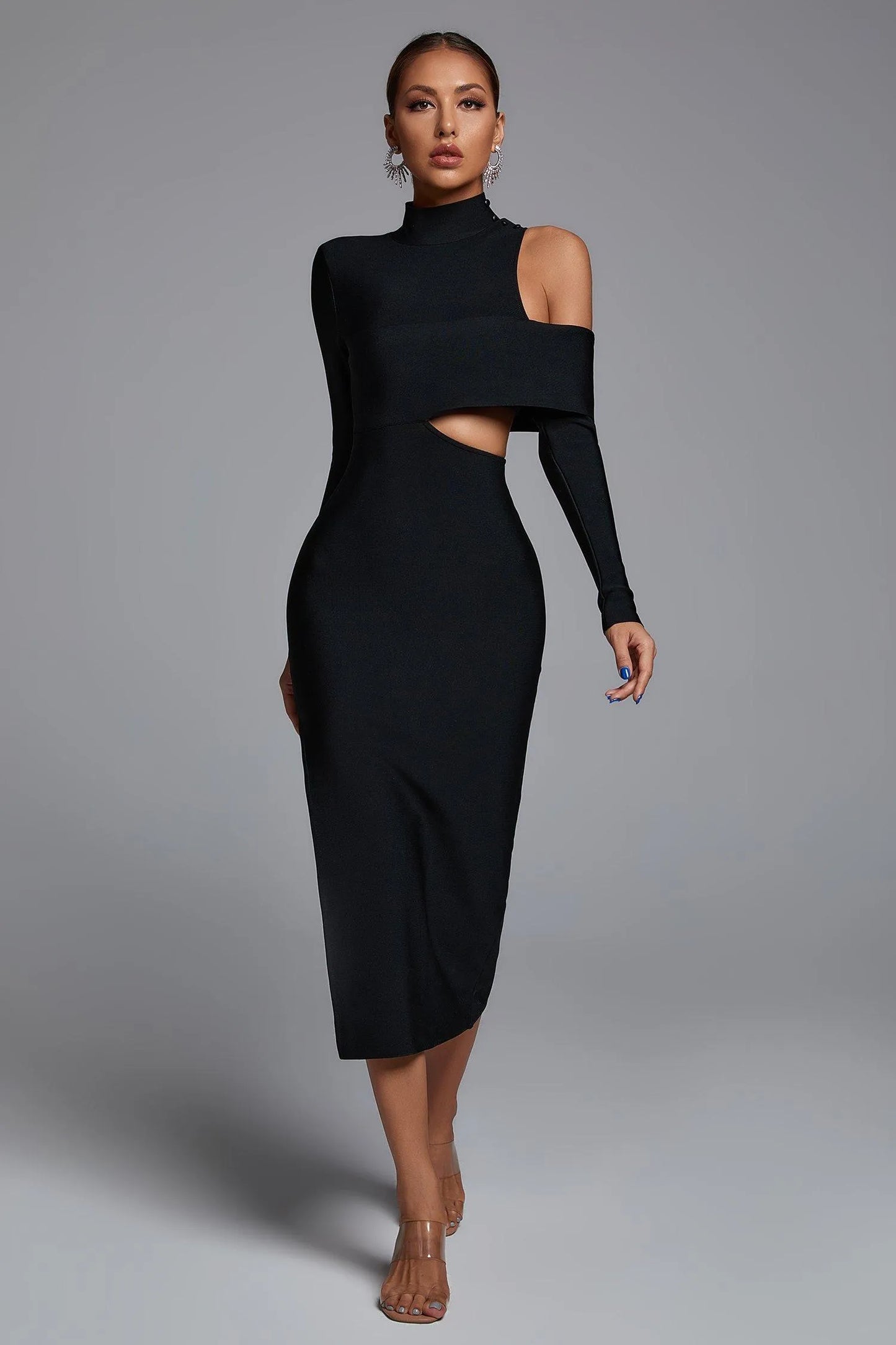 Zalca Cutout Maxi Bandage Dress