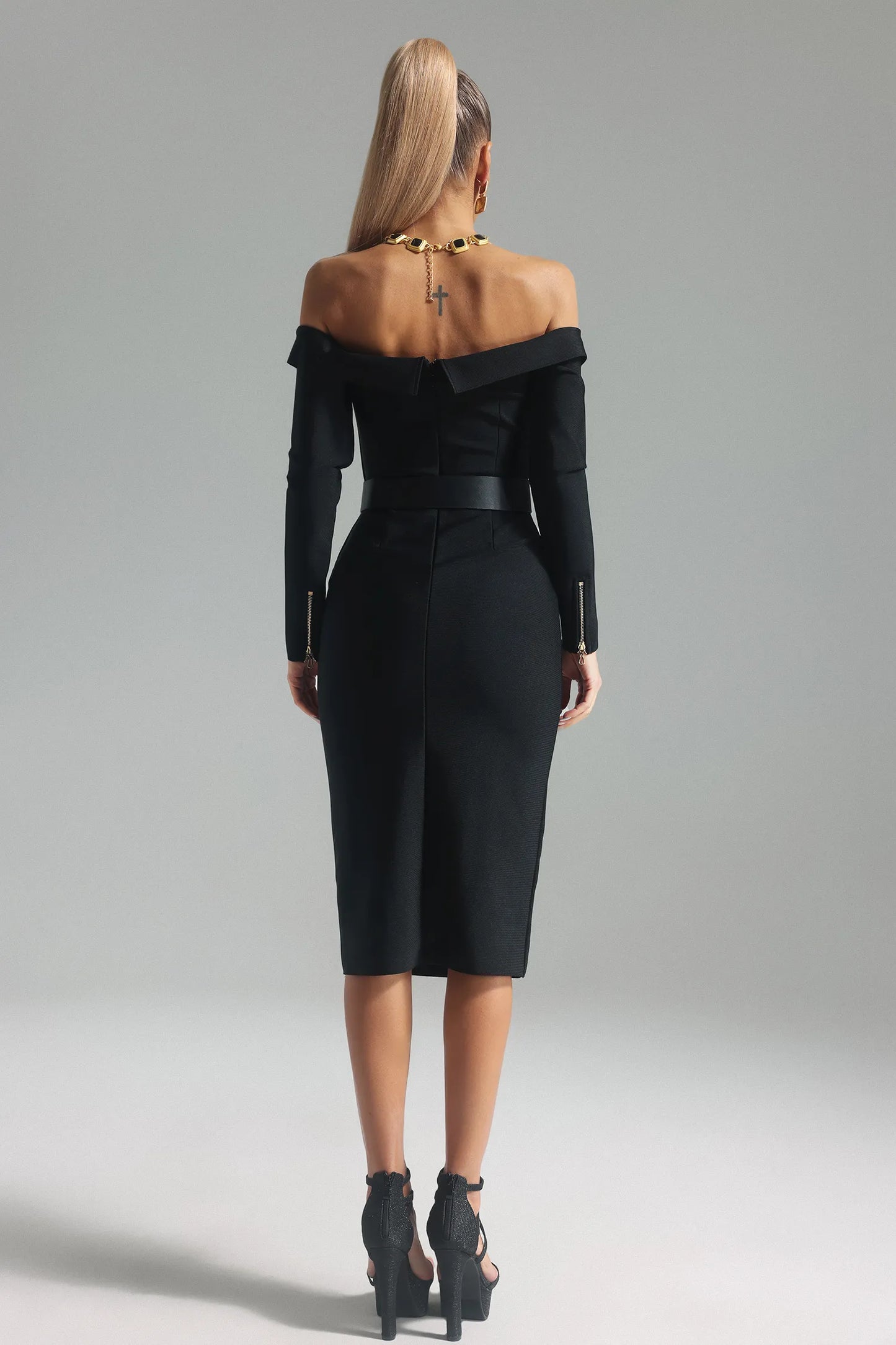 Idara Strapless Bandage Midi Dress