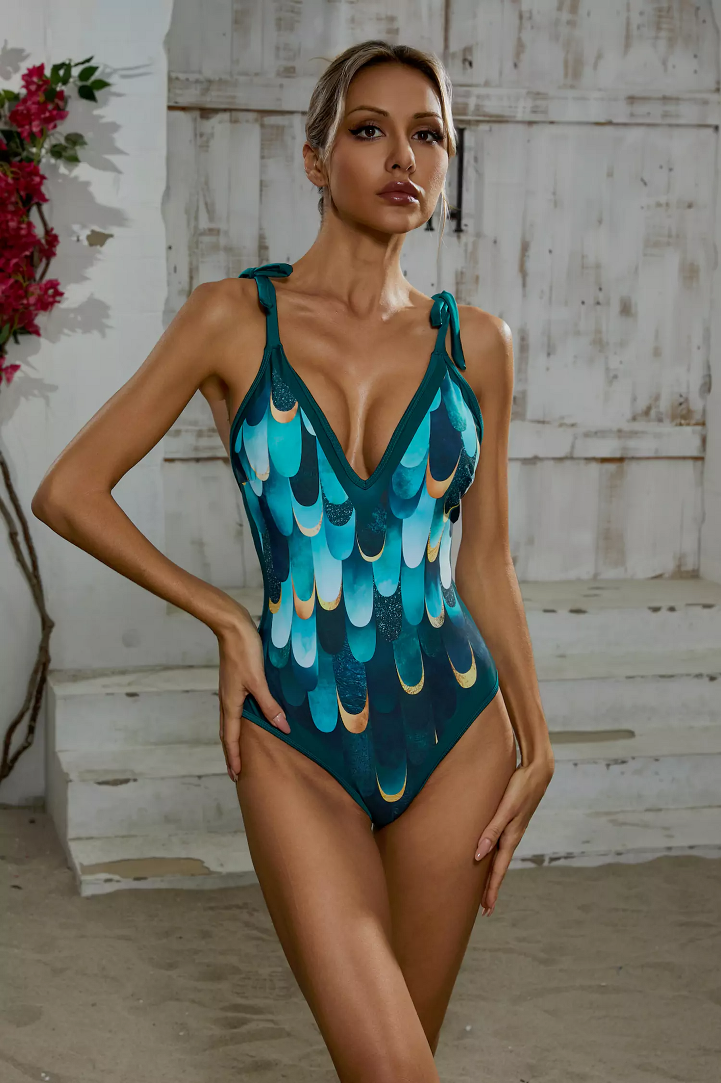 Avalynn Green One Piece Swimwear