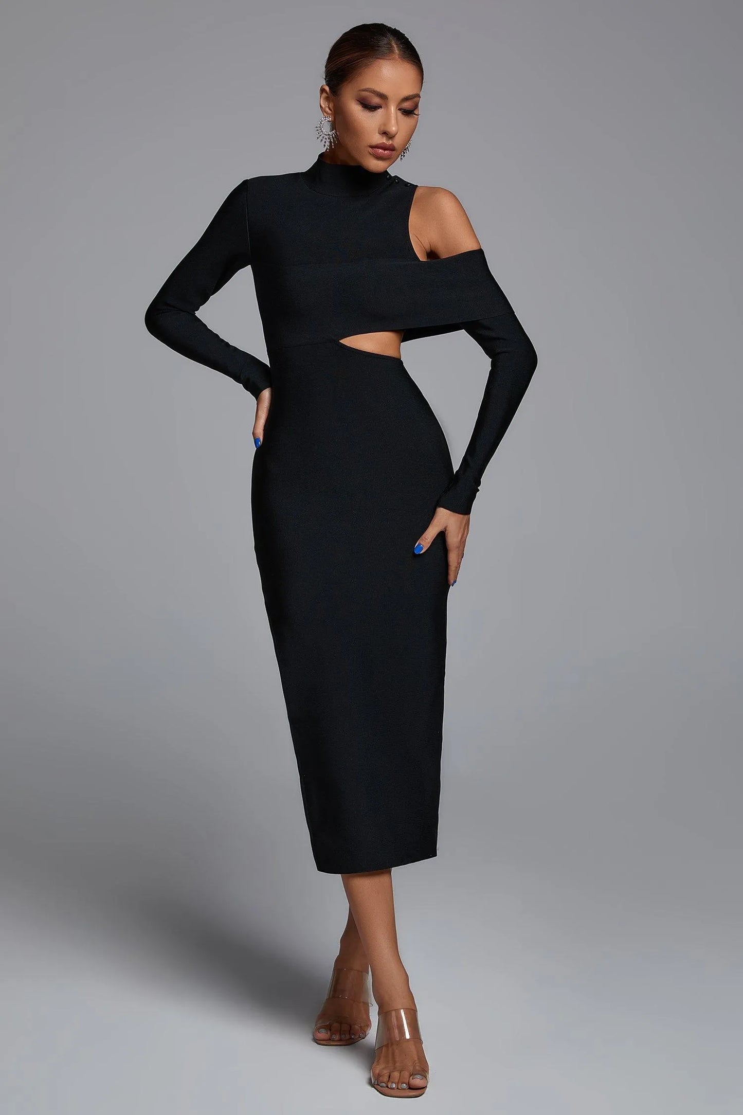 Zalca Cutout Maxi Bandage Dress