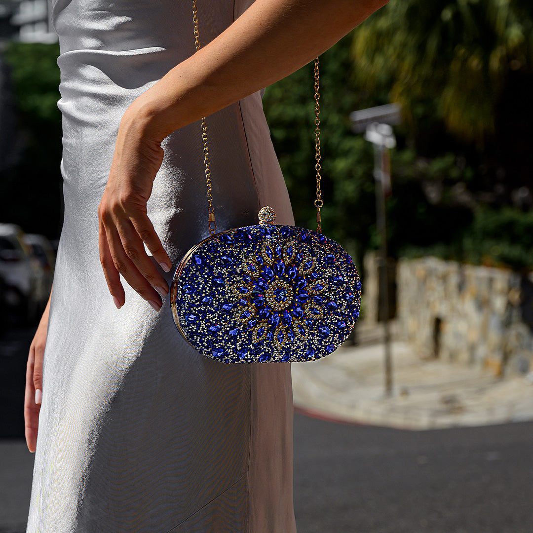 Colette Clutch Bag - Blue