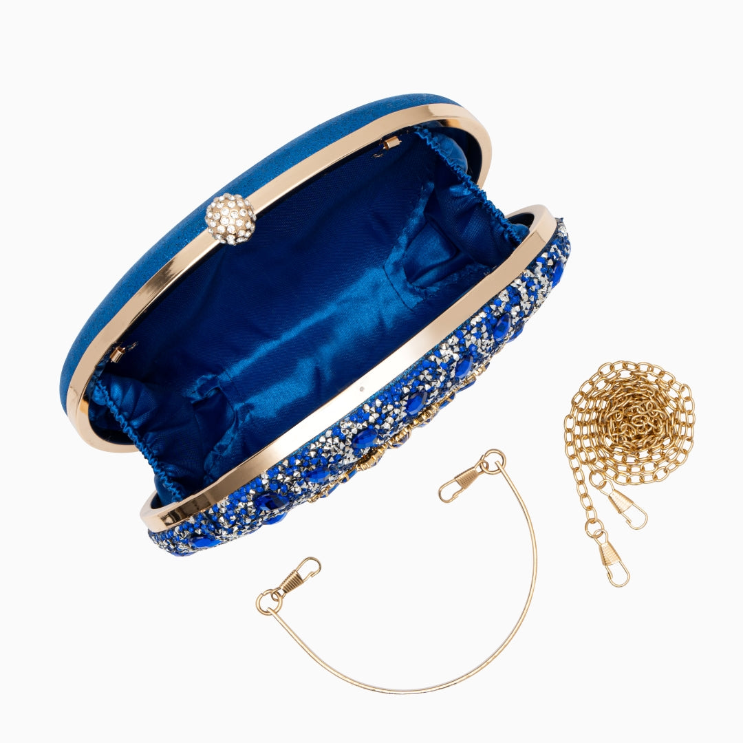 Colette Clutch Bag - Blue