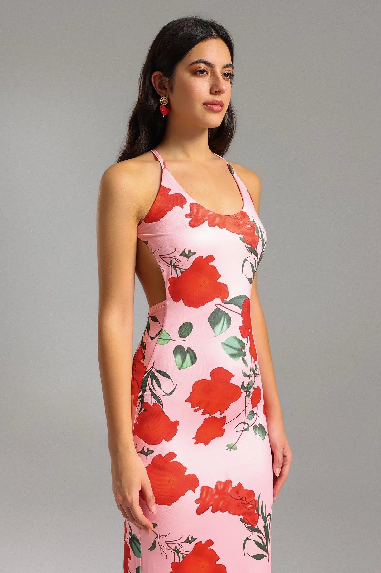 Waga Halter Printed Dress - Pink