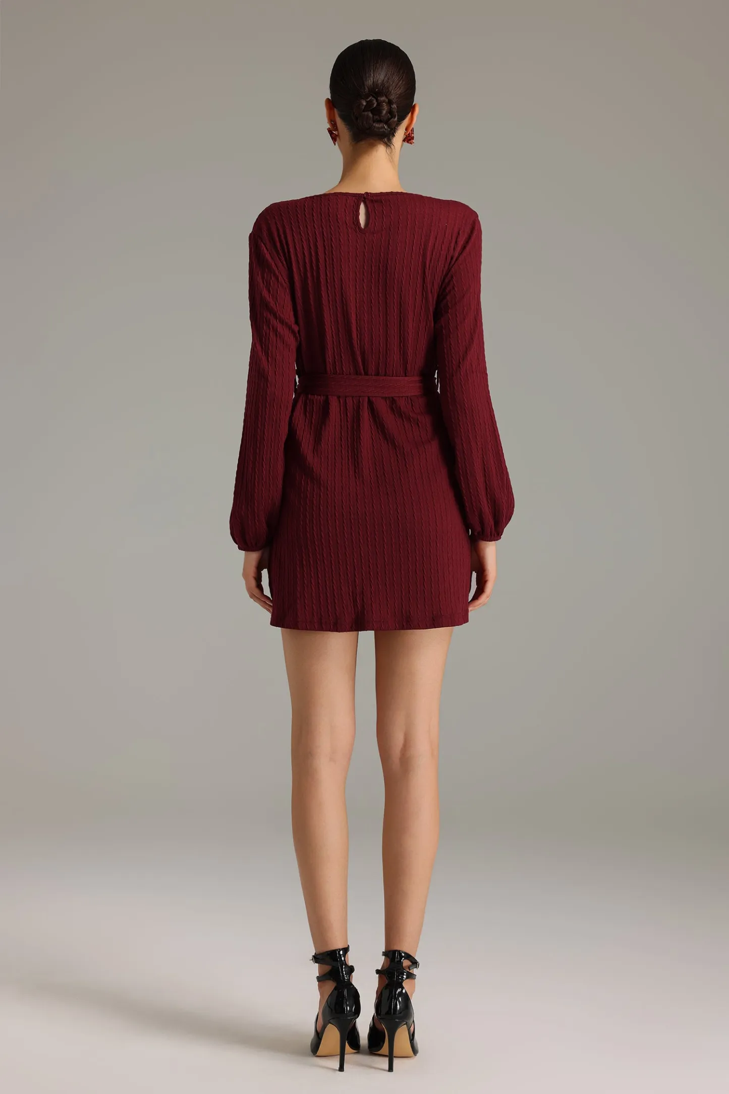 Felia Round Neck Knitted Mini Dress