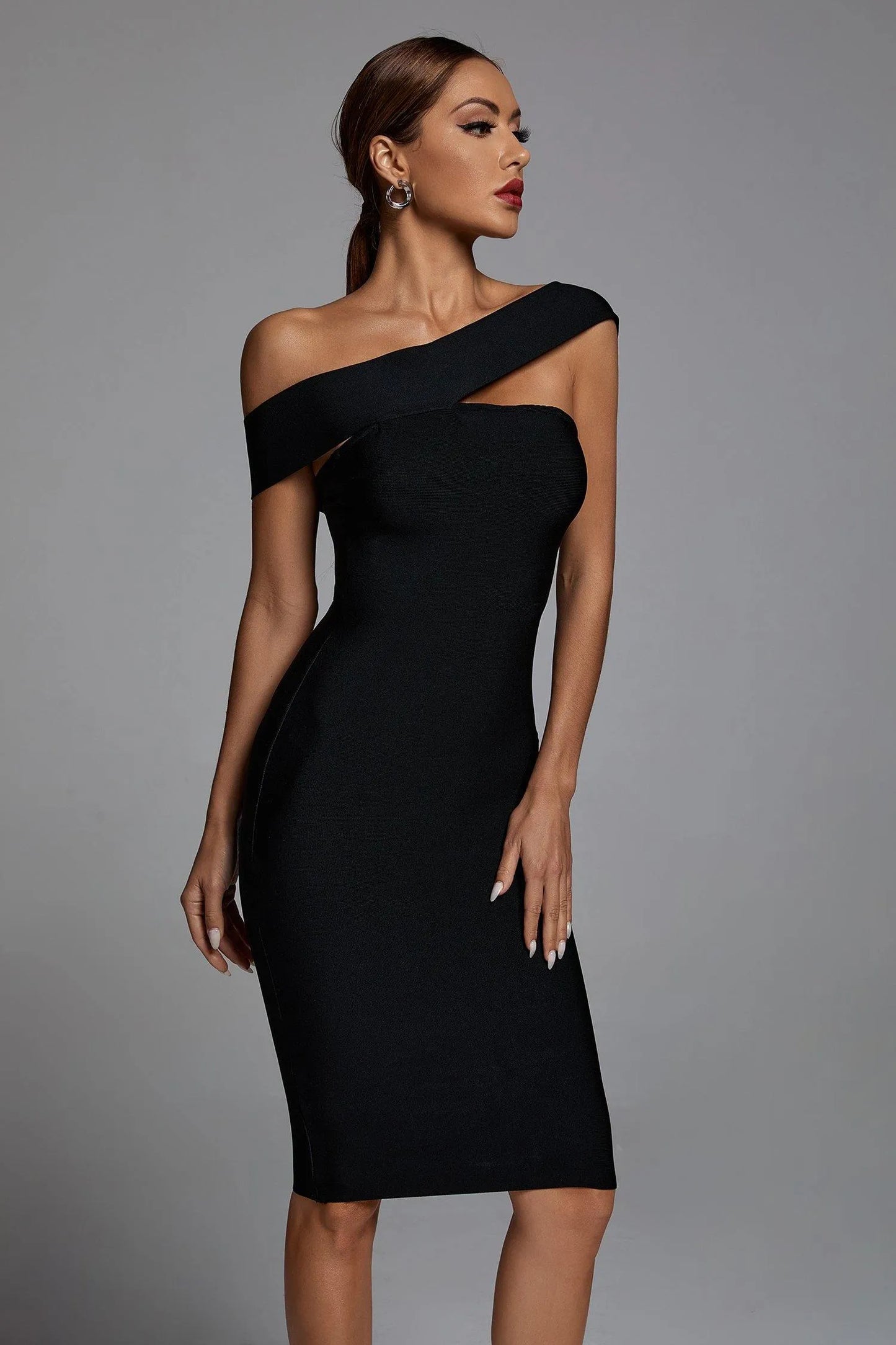 Afare Off Shoulder Cocktail Dress