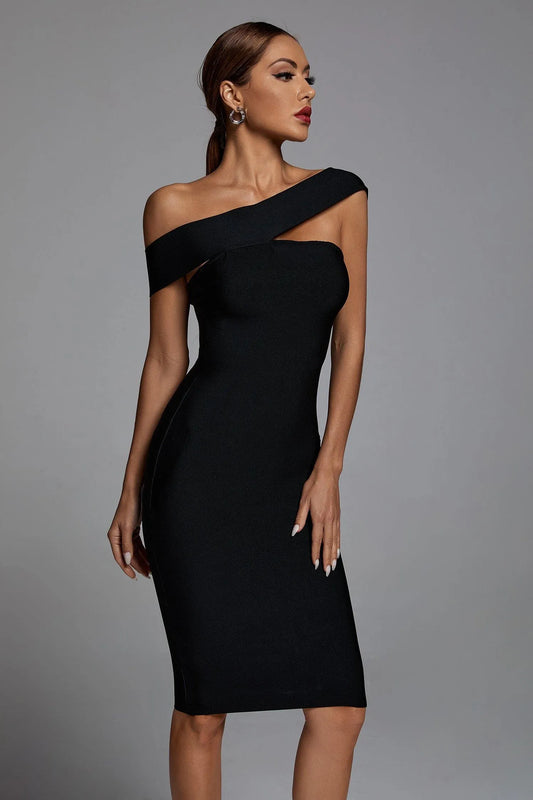 Afare Off Shoulder Cocktail Dress