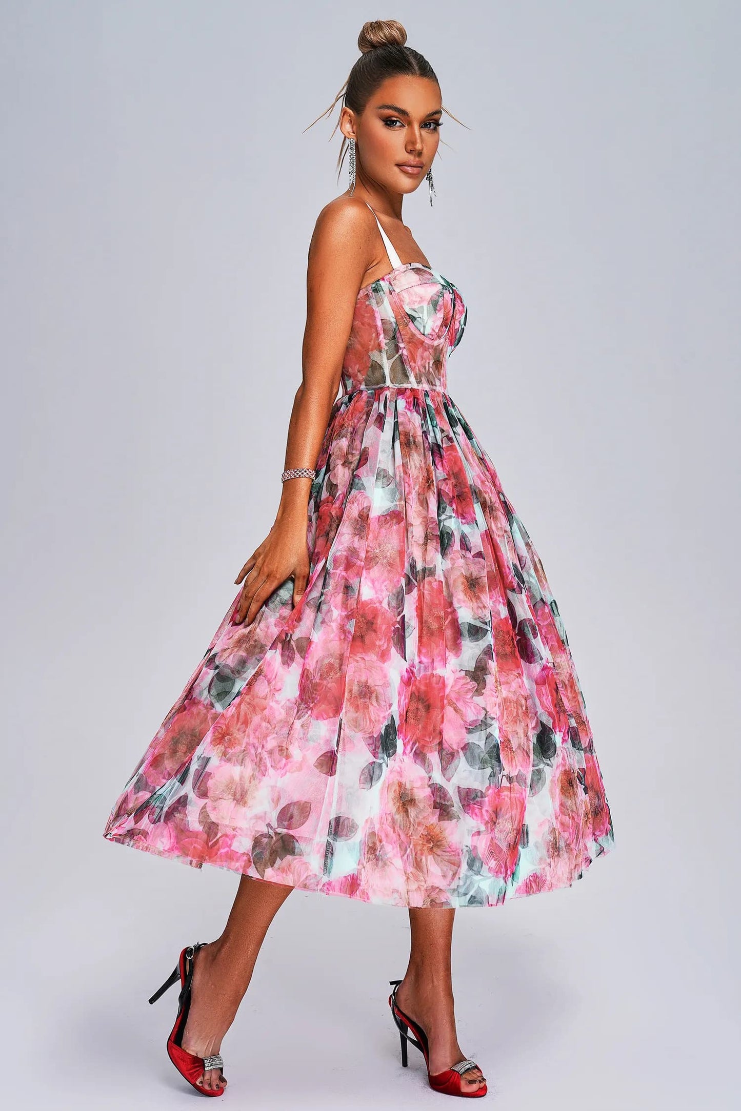 Sareza Floral Midi Dress