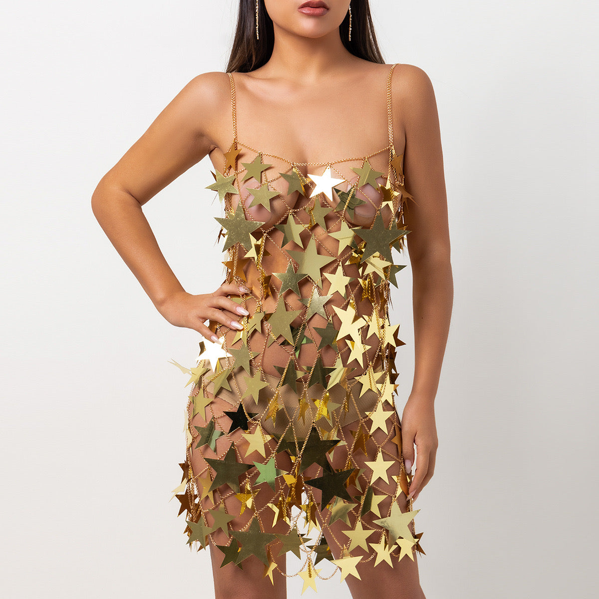 Natividad Star Sequin Mini Dress