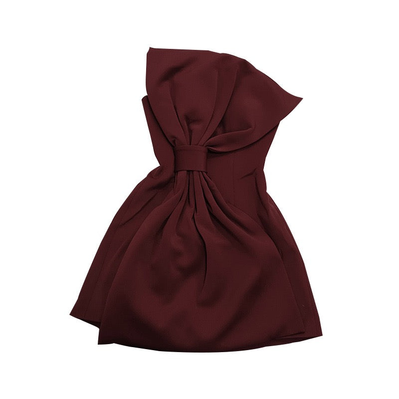 Majrela Bowknot Strapless Mini Dress