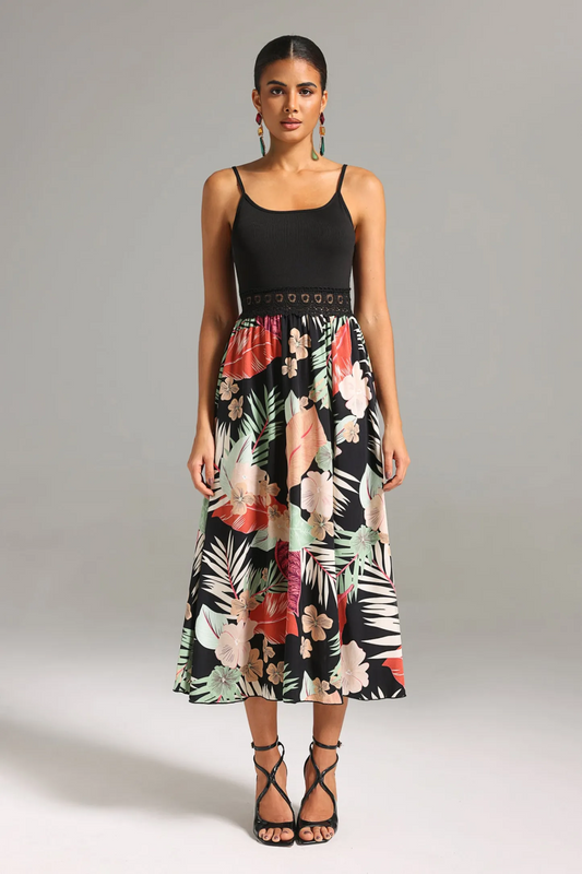 Kaliana Printed Knit Midi Dress