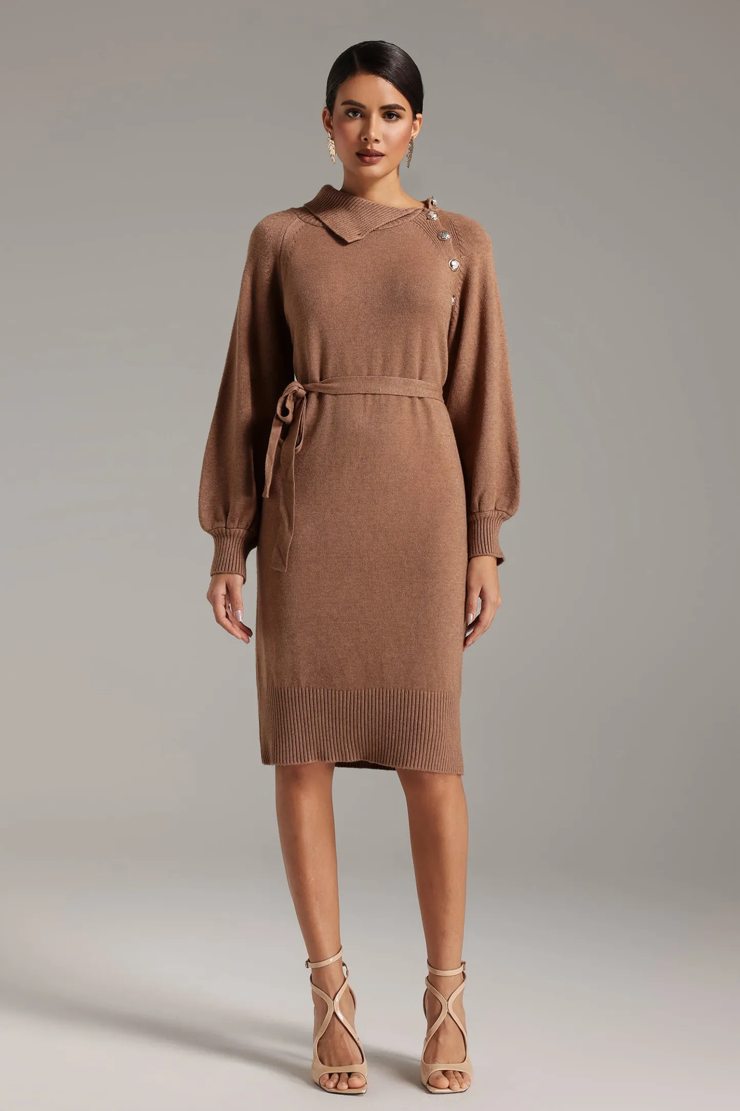 Kalie Turtleneck Sweater Midi Dress