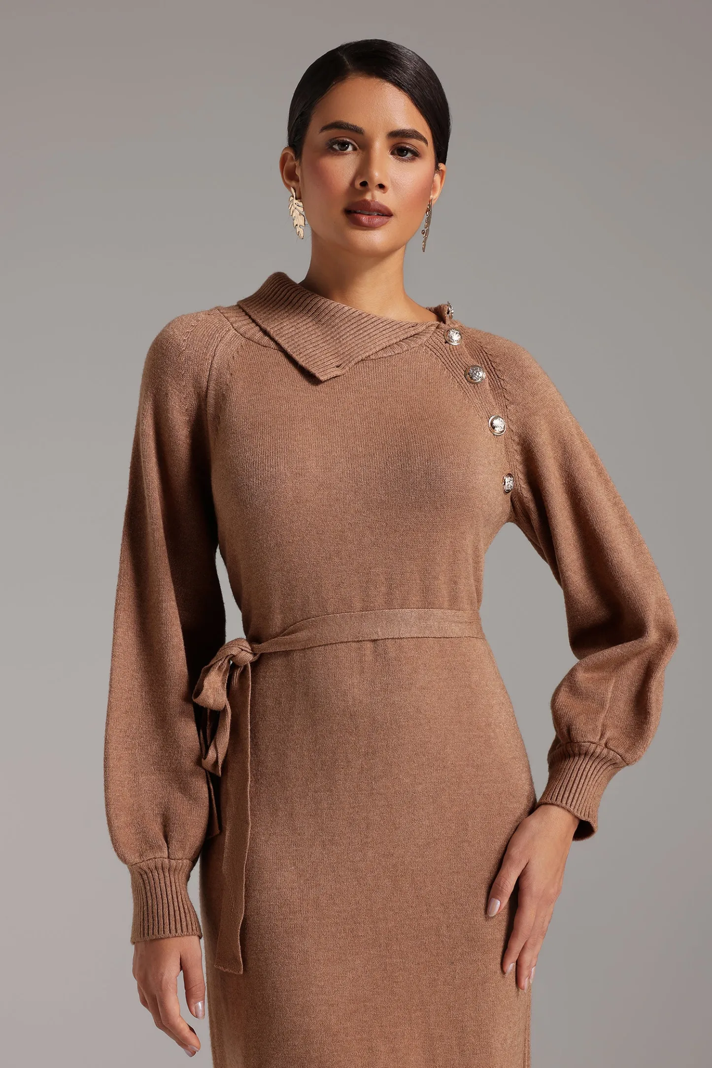 Kalie Turtleneck Sweater Midi Dress