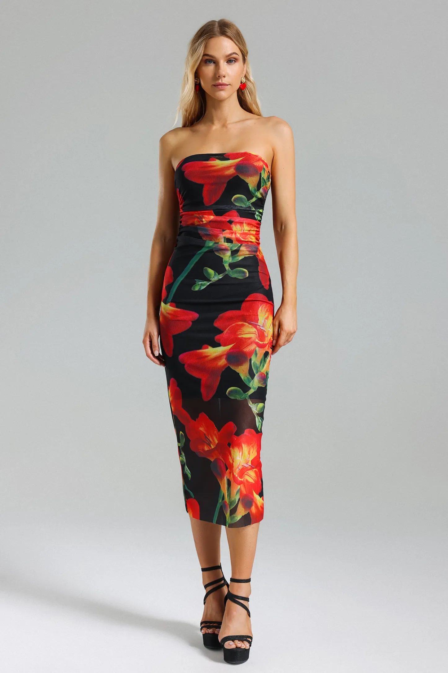 Kater Flower Print Midi Dress