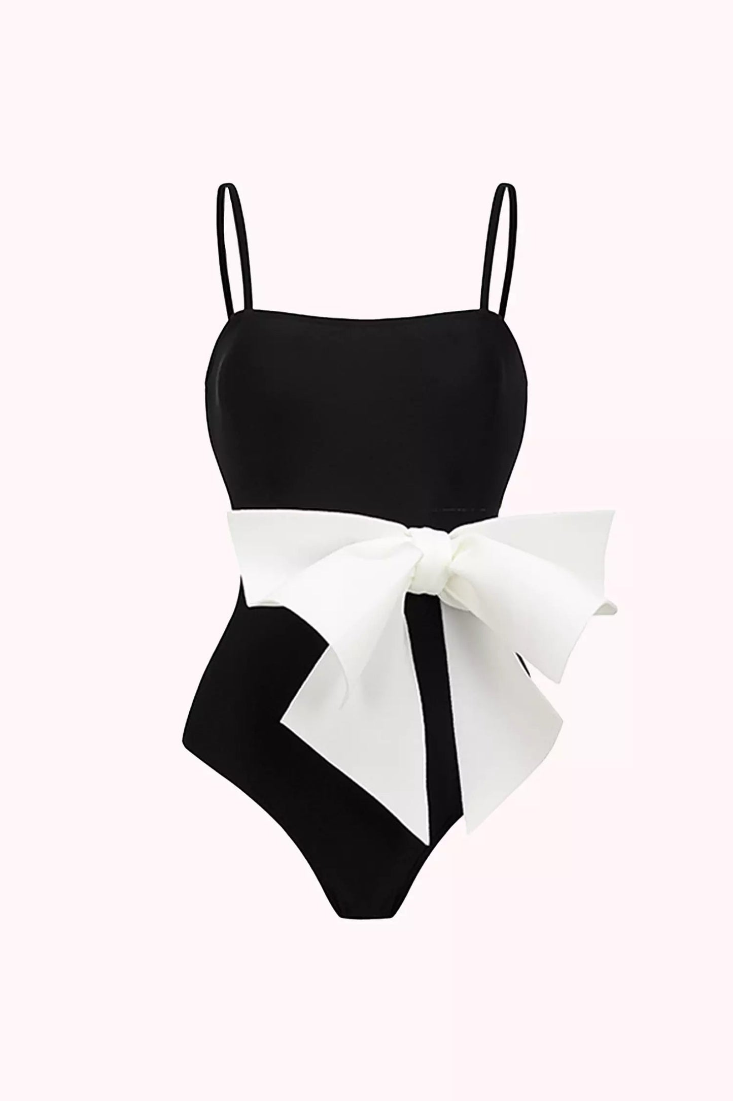 Laura Black Bow-knot One Piece Swimwear