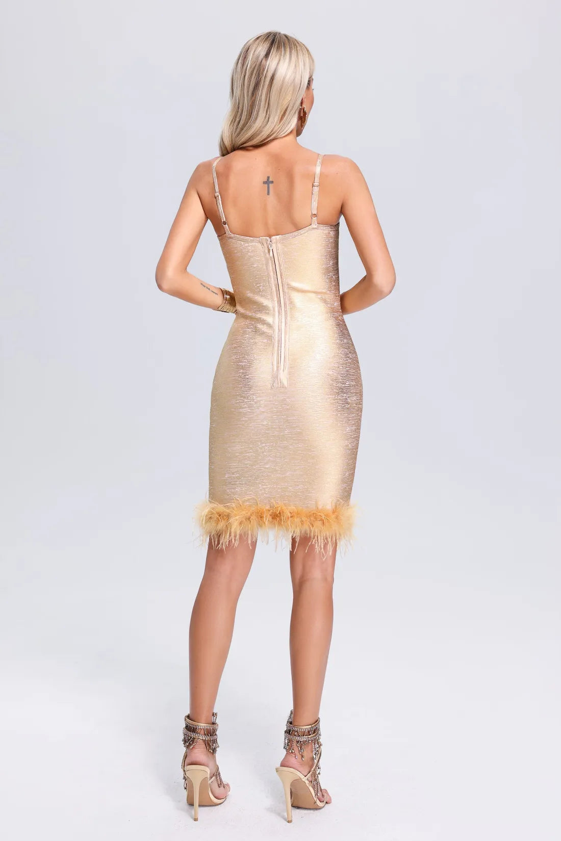 Lune Feather Bandage Dress