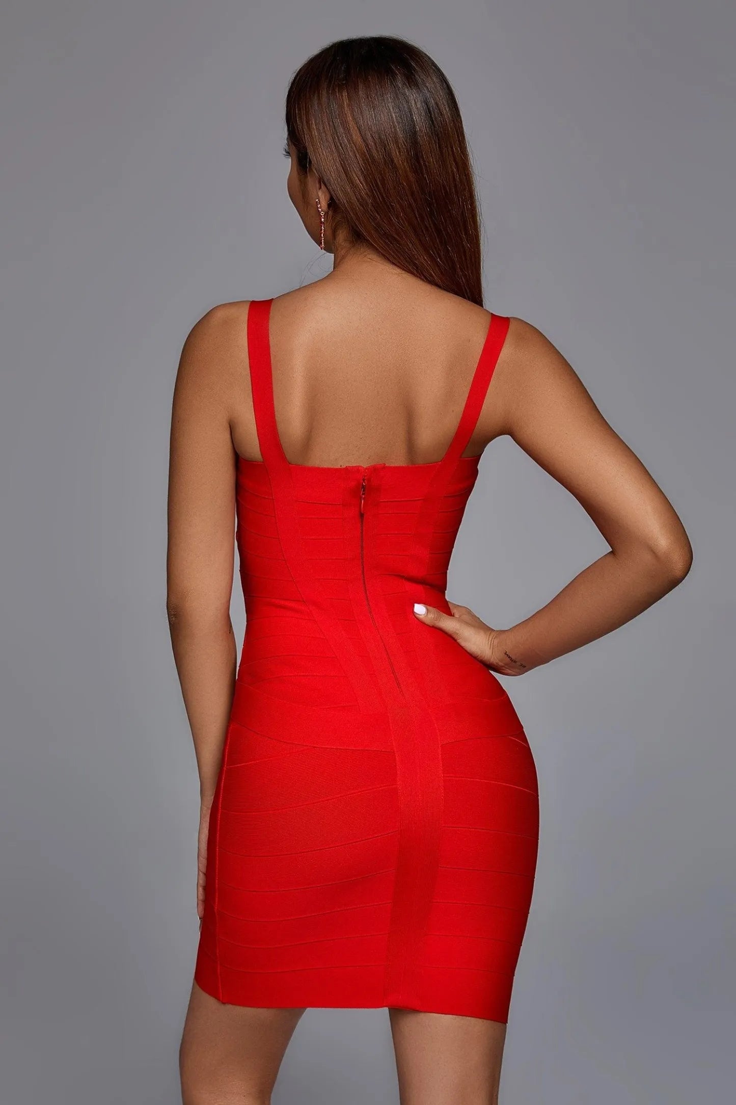 Meadow Bandage Mini Dress - Red