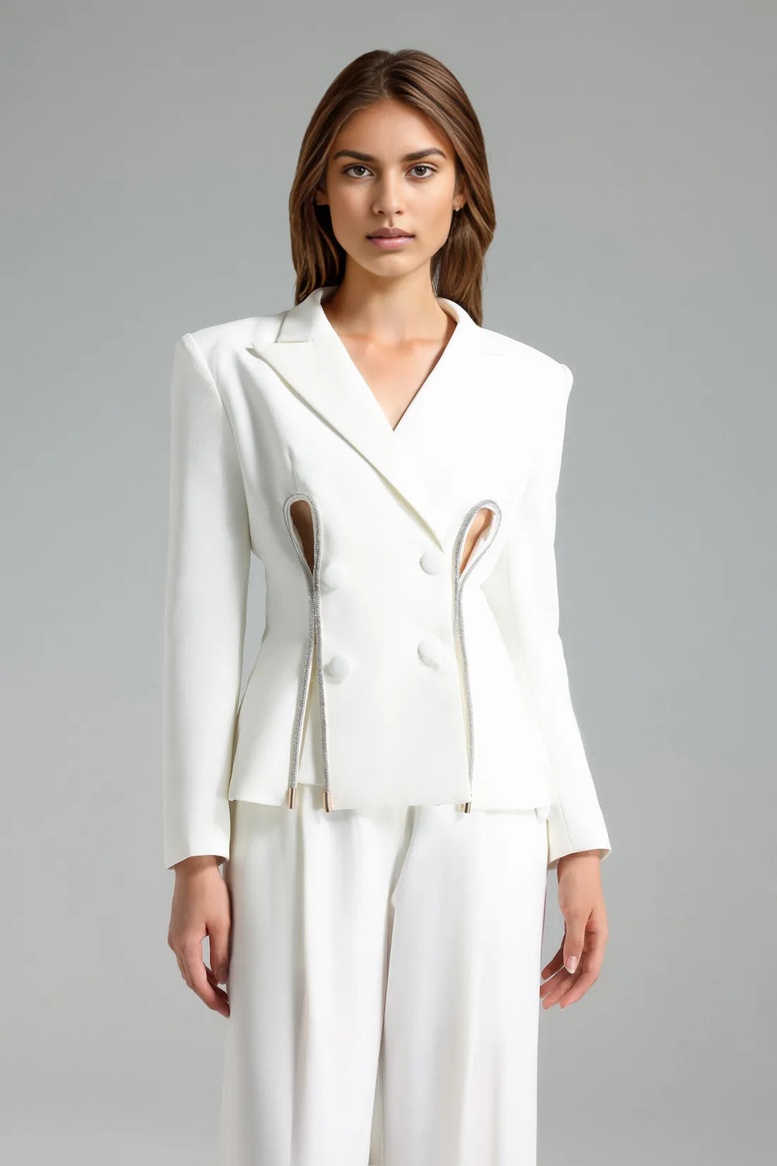 Miranda Daimante Cut Out Blazer Set