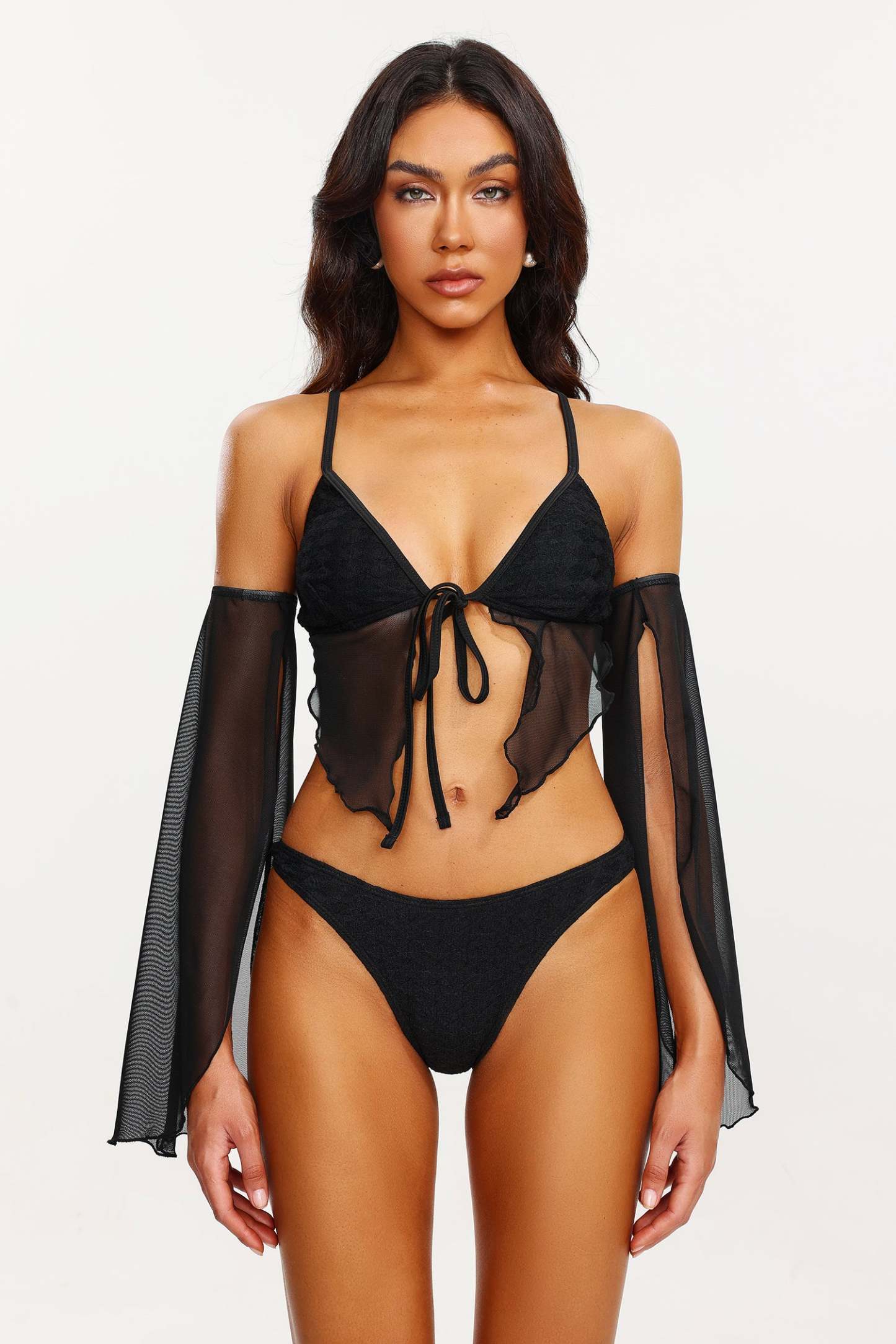 Myrna Mesh Sleeves Bikini