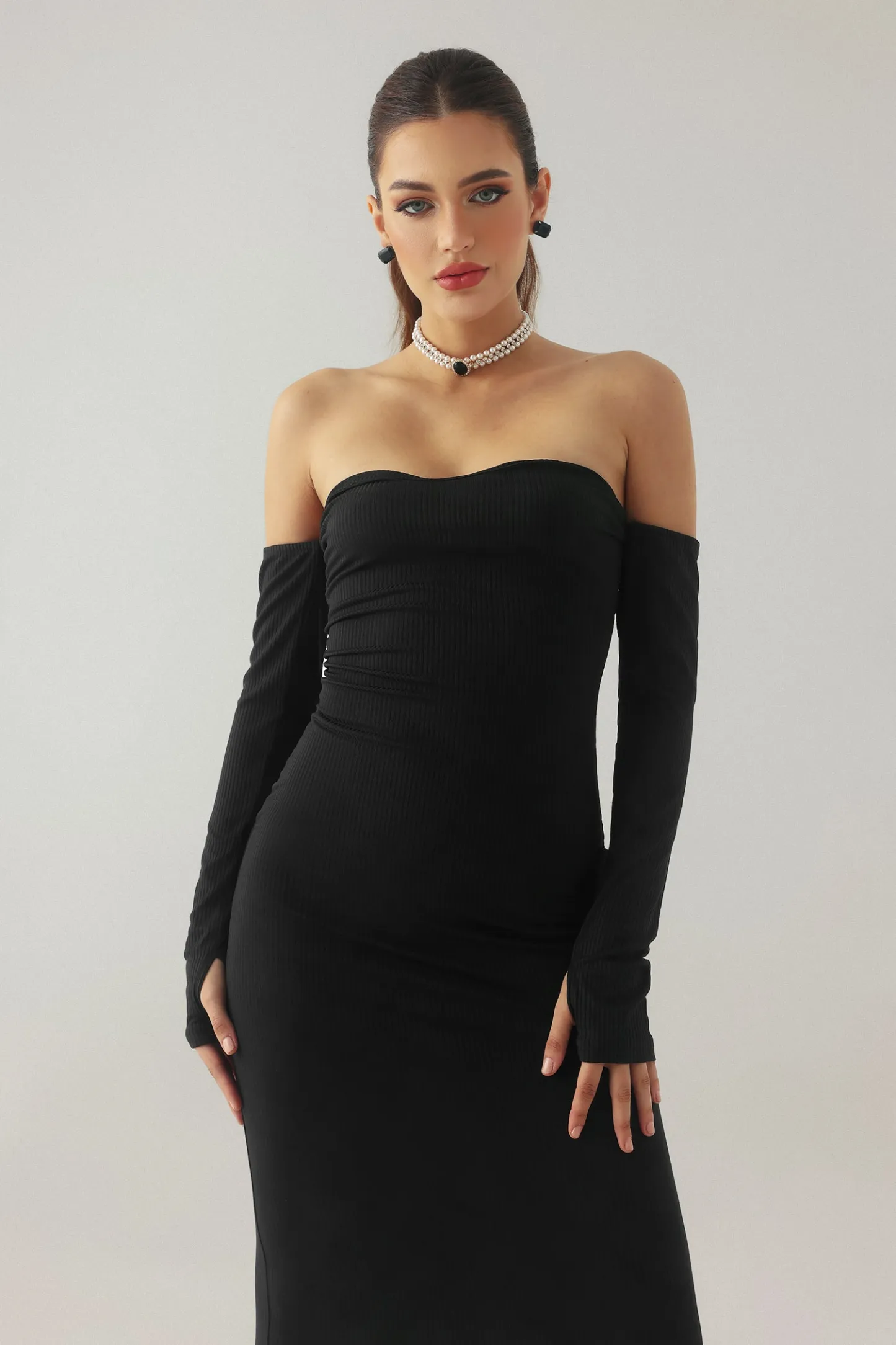 Ona Tube Knitted Midi Dress