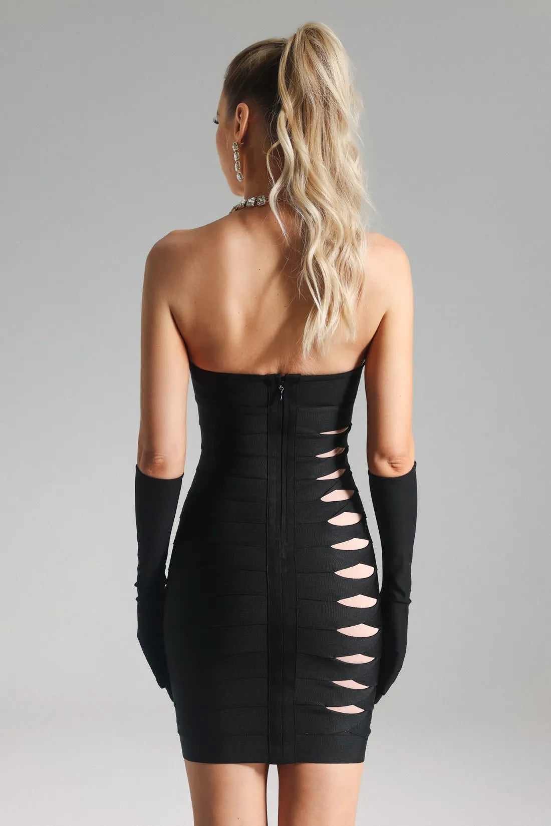 Rukiya Cut Out Mini Bandage Dress