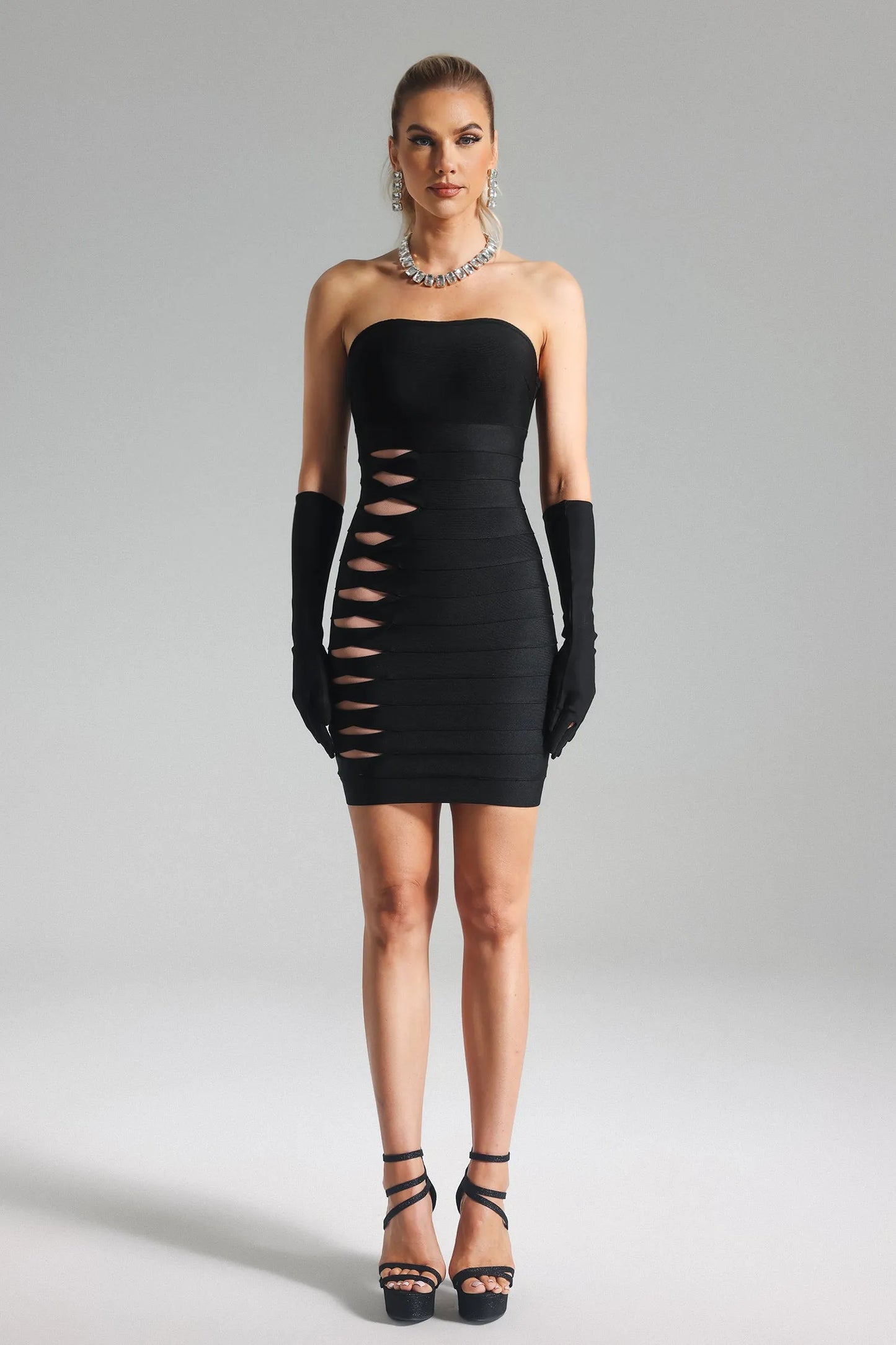 Rukiya Cut Out Mini Bandage Dress