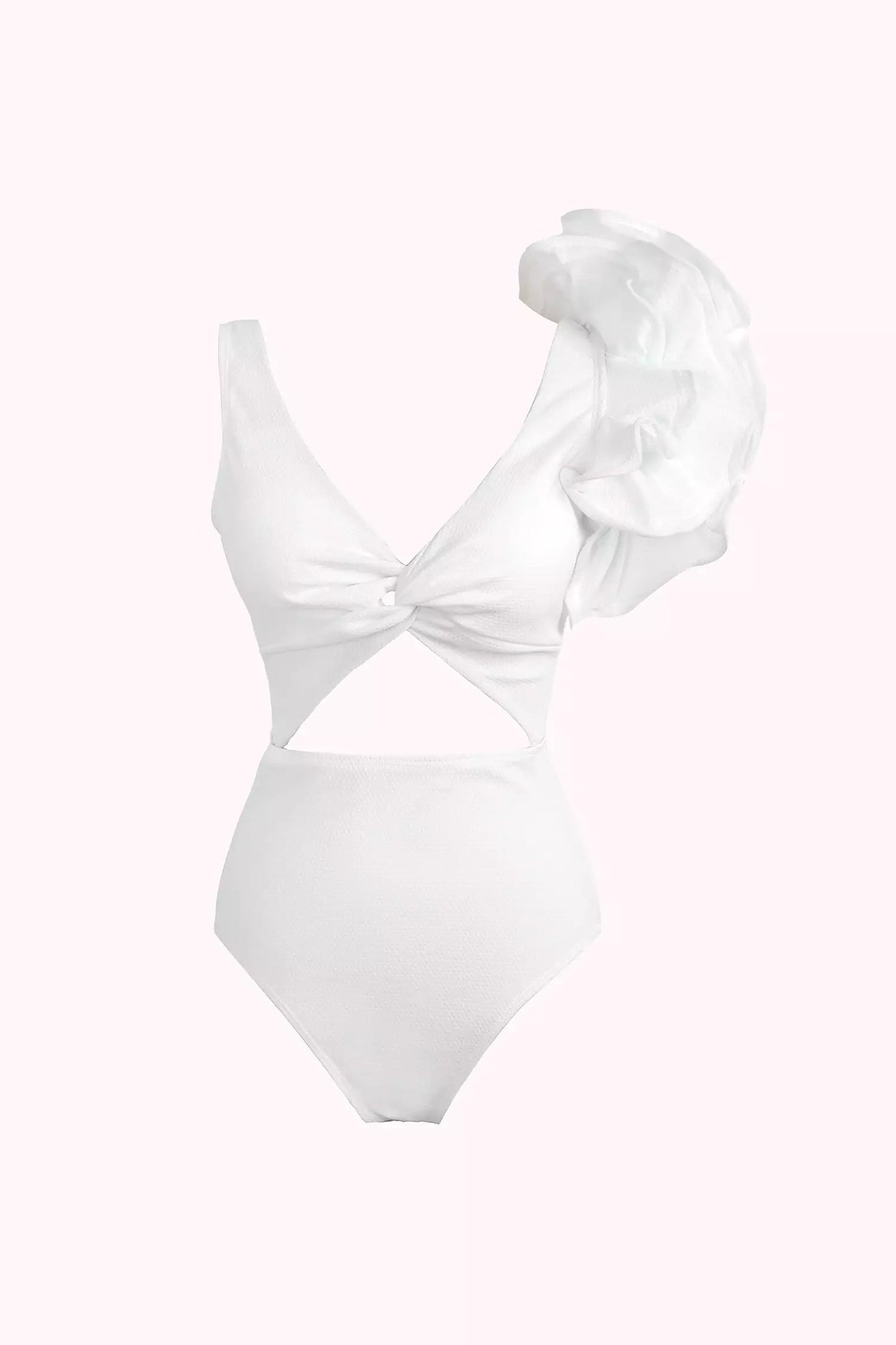 Serena White Ruffle Beach Bikini