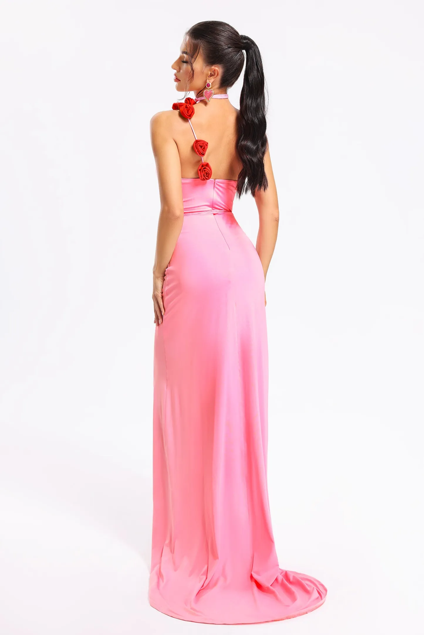 Sigrid Pink One Shoulder Maxi Dress