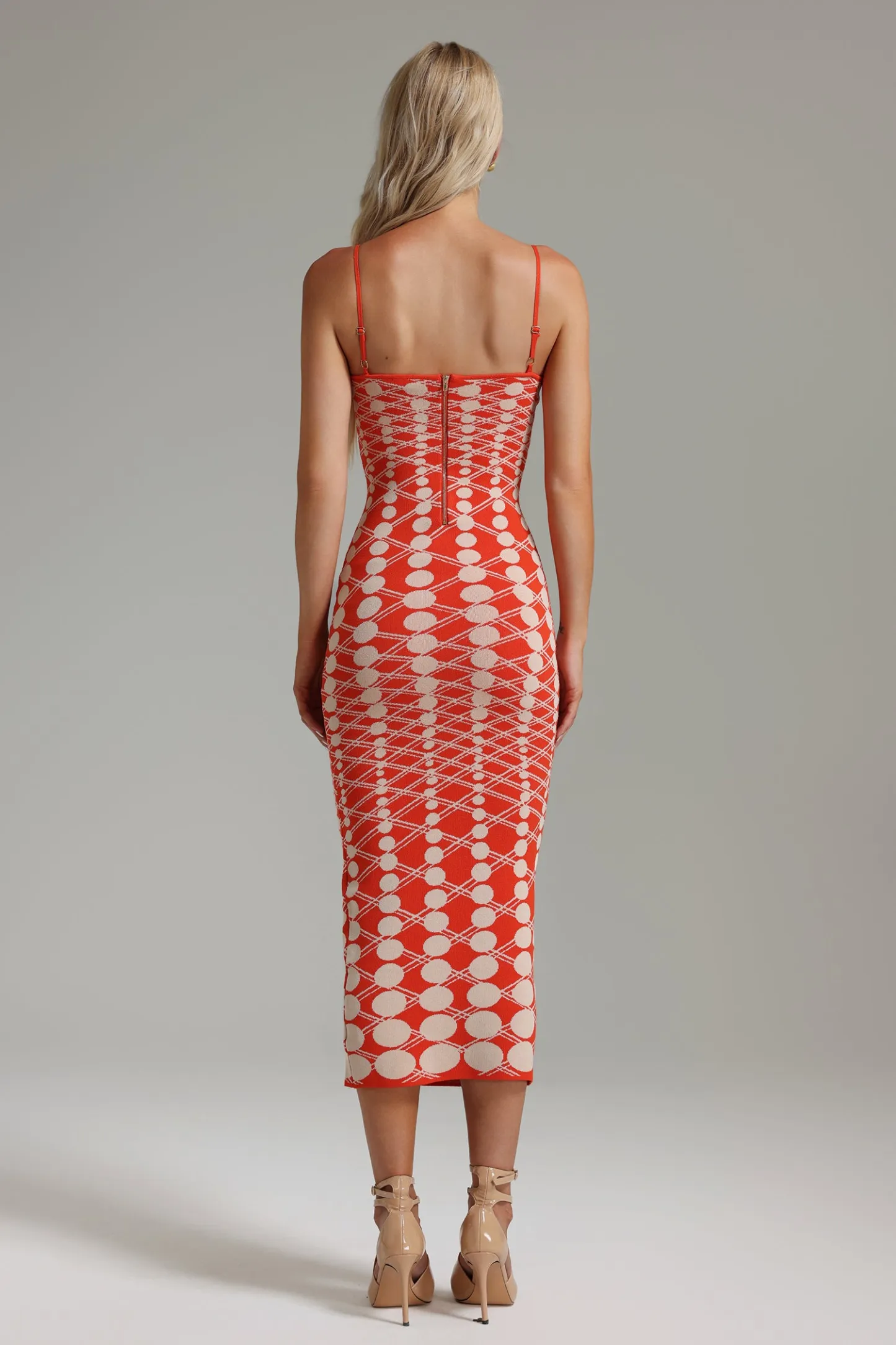 Verze Geometric Pattern Knitted Dress