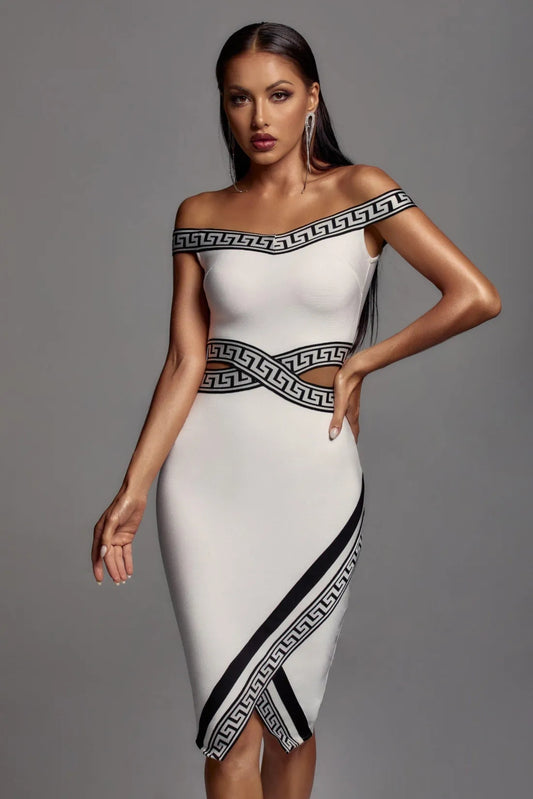 Daria Off Shoulder Bandage Dress