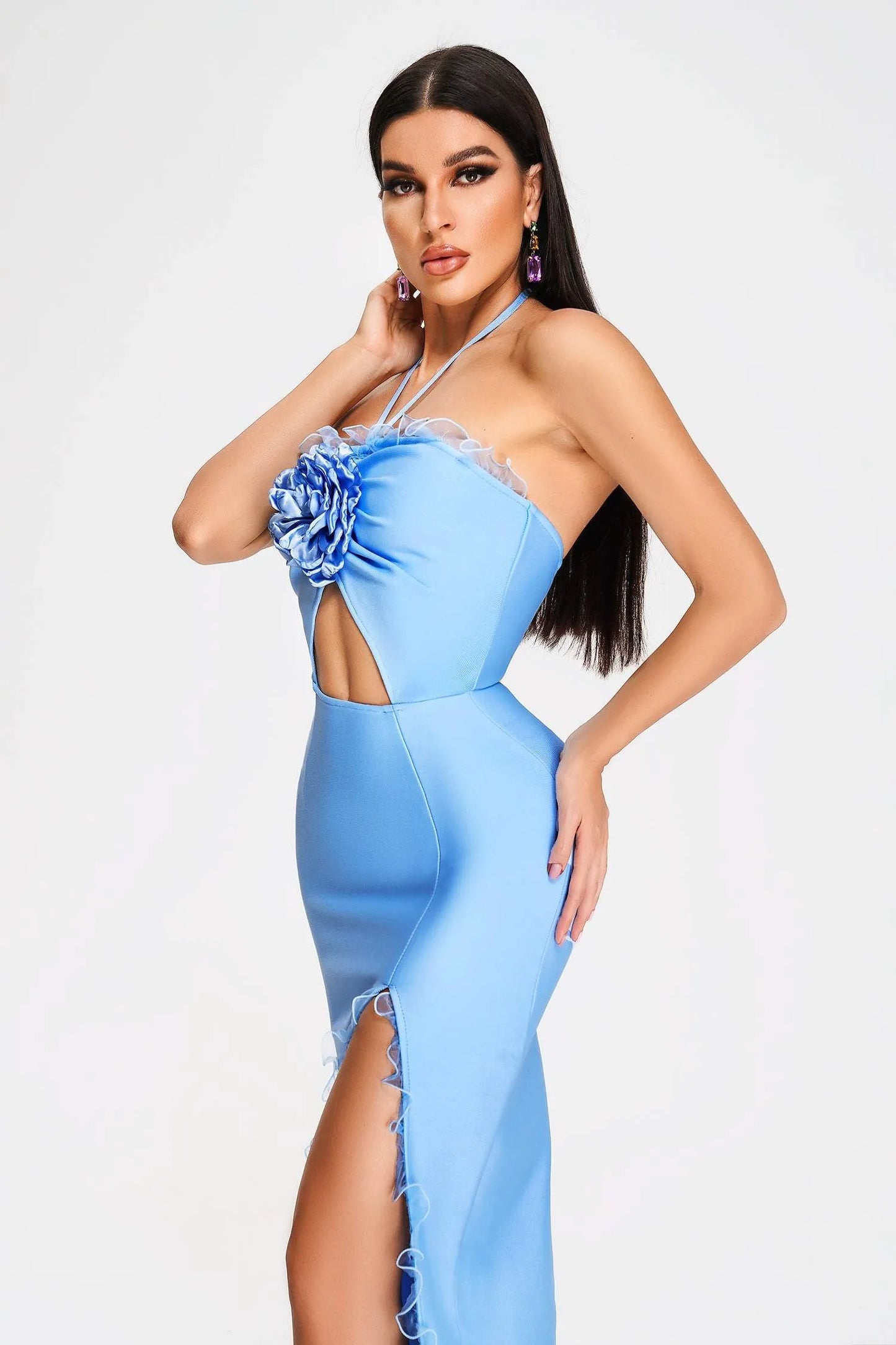 Lori Halter Midi Bandage Dress