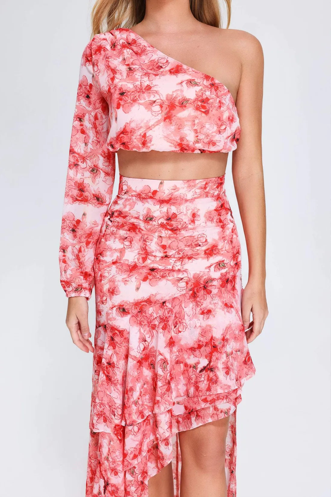 Rilea One Shoulder Printed Set