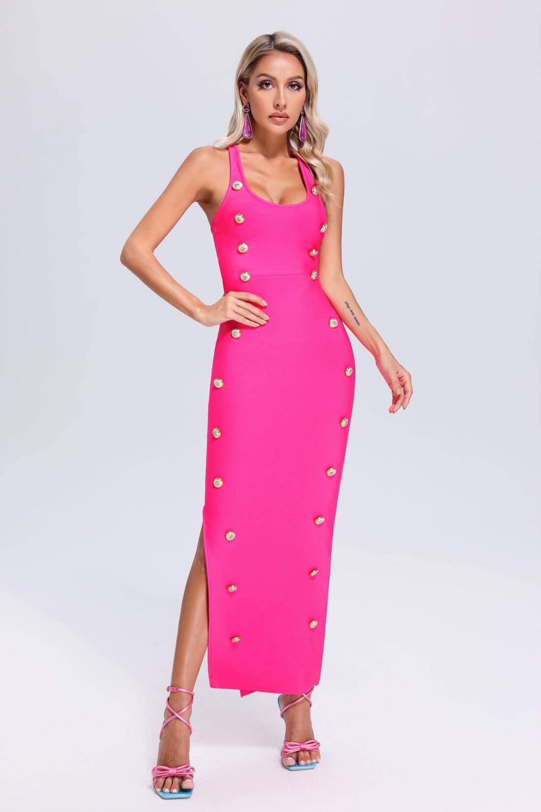 Giacinta Halter Bandage Maxi Dress