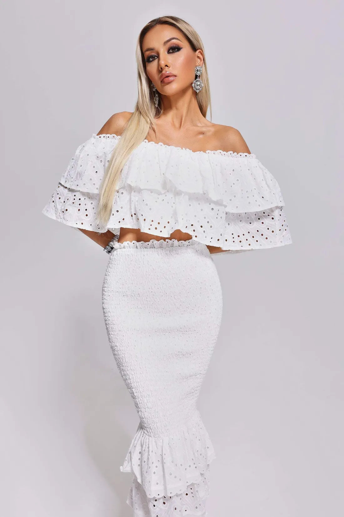 Avalie Off Shoulder Lace Set